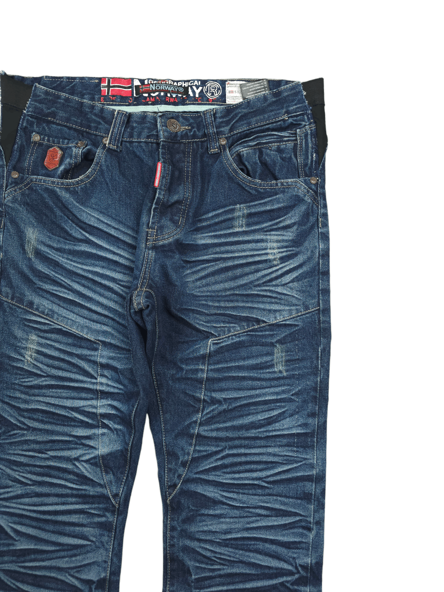 Japanese Brand 💎 Size 34/34 Washed Y2K Double Knee Denim Jeans Y2K Size US 34 / EU 50 - 4 Thumbnail