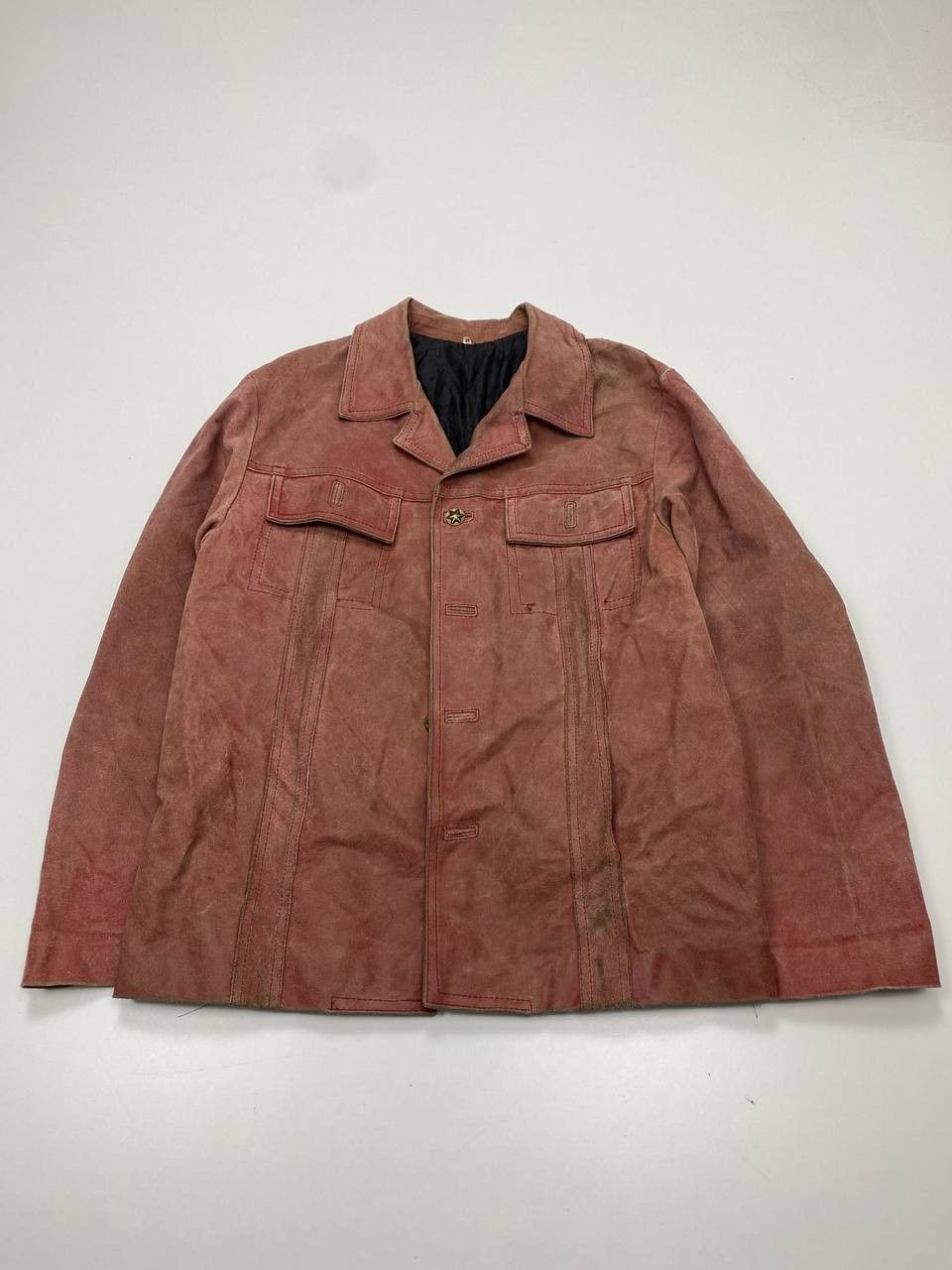 Vera Pelle Vintage Brick Red Suede Jacket 48 (M/L) Italy 90s Size US M / EU 48-50 / 2 - 1 Thumbnail