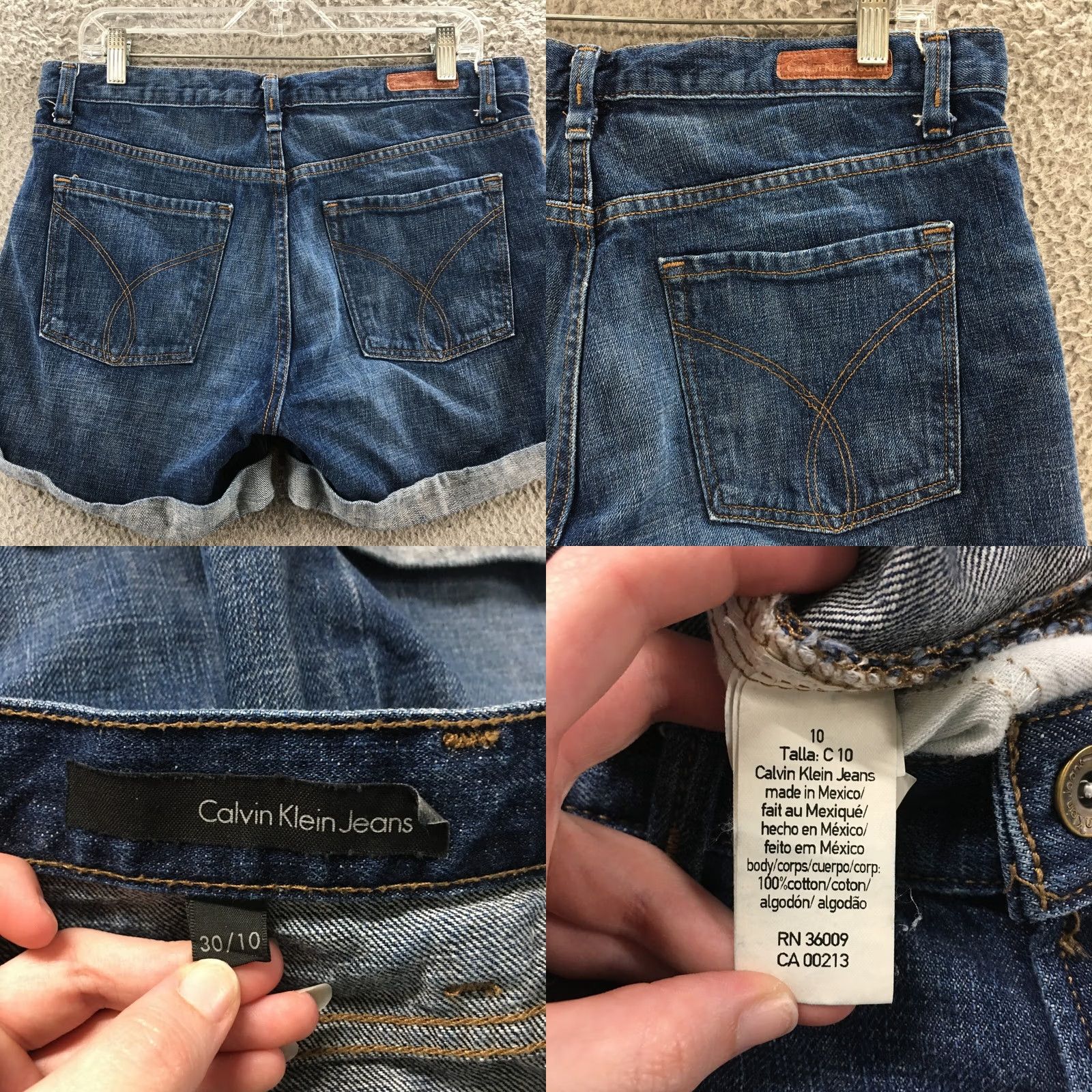 Calvin Klein Calvin Klein Cut-Off Shorts Womens 30/10 Blue Denim Mid Rise Zip Shorts Regular 34x4.5 5-Pocket Denim Vintage: No Mens Womens Girls? Size 30" / US 8 / IT 44 - 9 Thumbnail