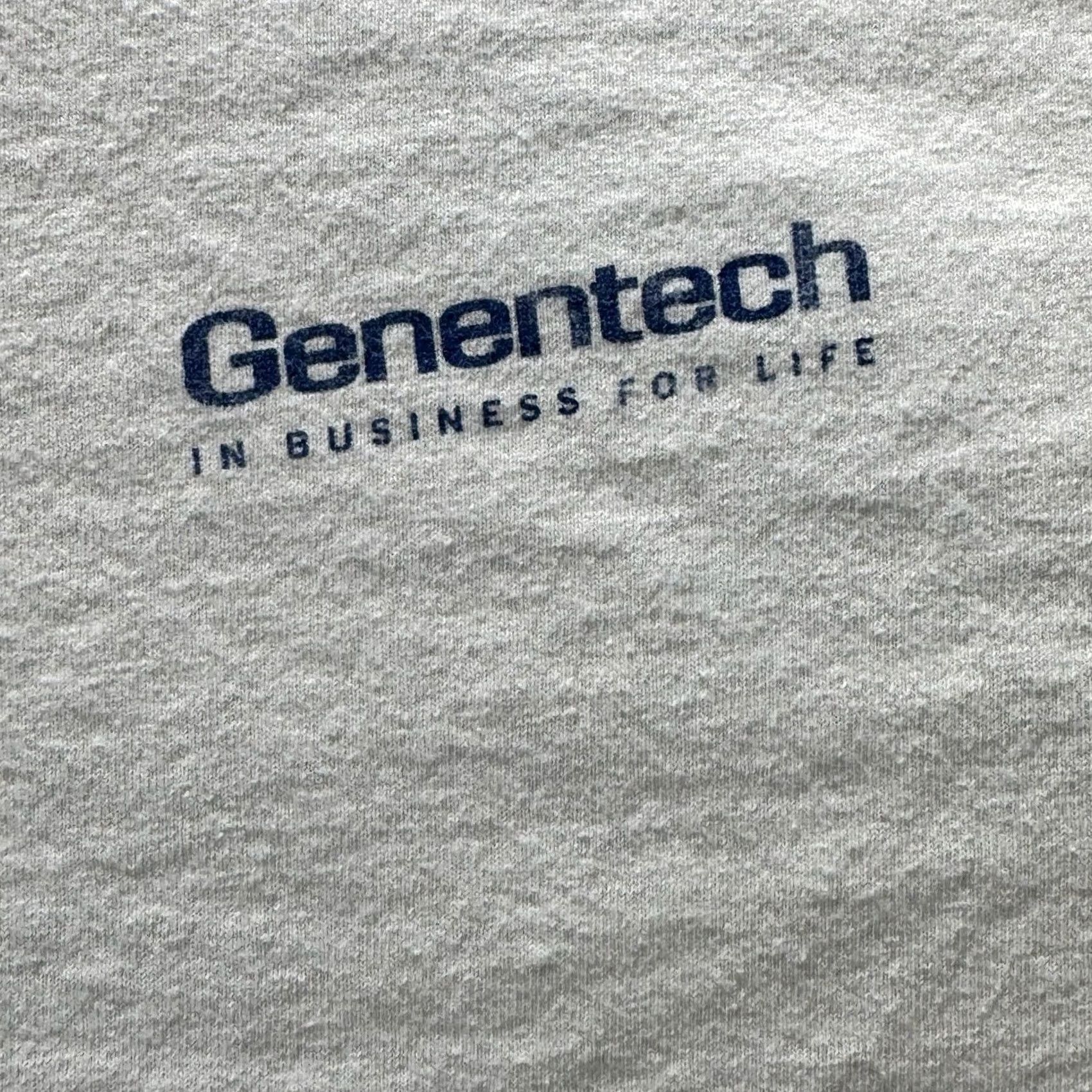 Logo 7 VINTAGE Genentech Logo Ringer Crewneck Cotton Jersey Alstyle Shirt Mens L White Size US L / EU 52-54 / 3 - 5 Thumbnail