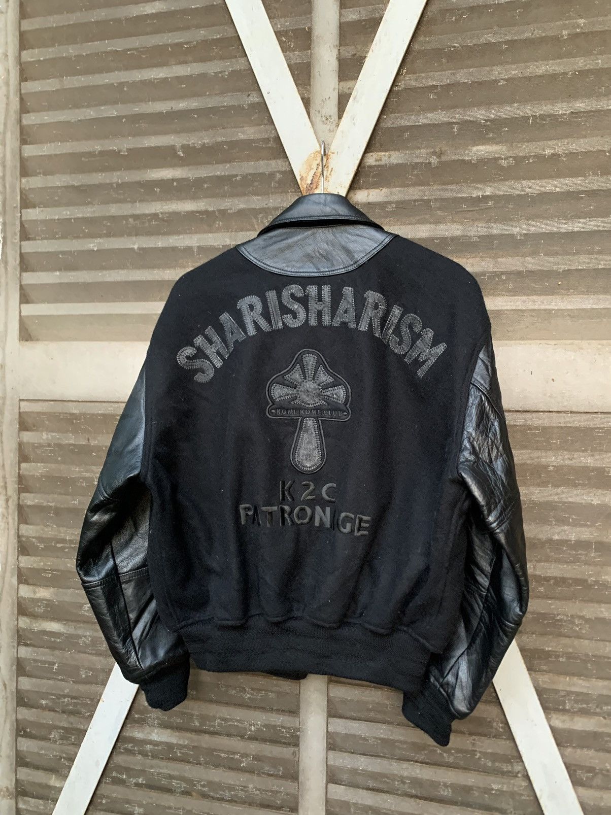 Vintage 👹Vintage Kome Kome Club All Black Varsity Jacket Size US S / EU 44-46 / 1 - 7 Thumbnail
