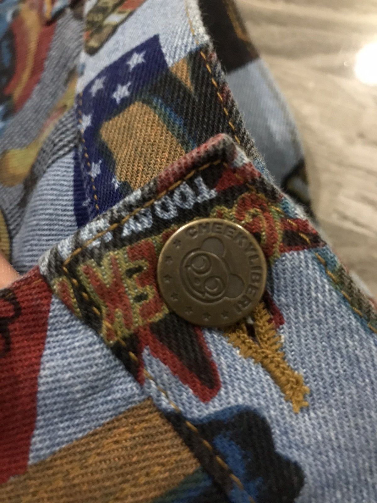 20471120 × Hysteric Glamour × Japanese Brand Hysteric Glamour Cheeky Liberi Allover Printed Denim Pants Size US 33 - 5 Thumbnail