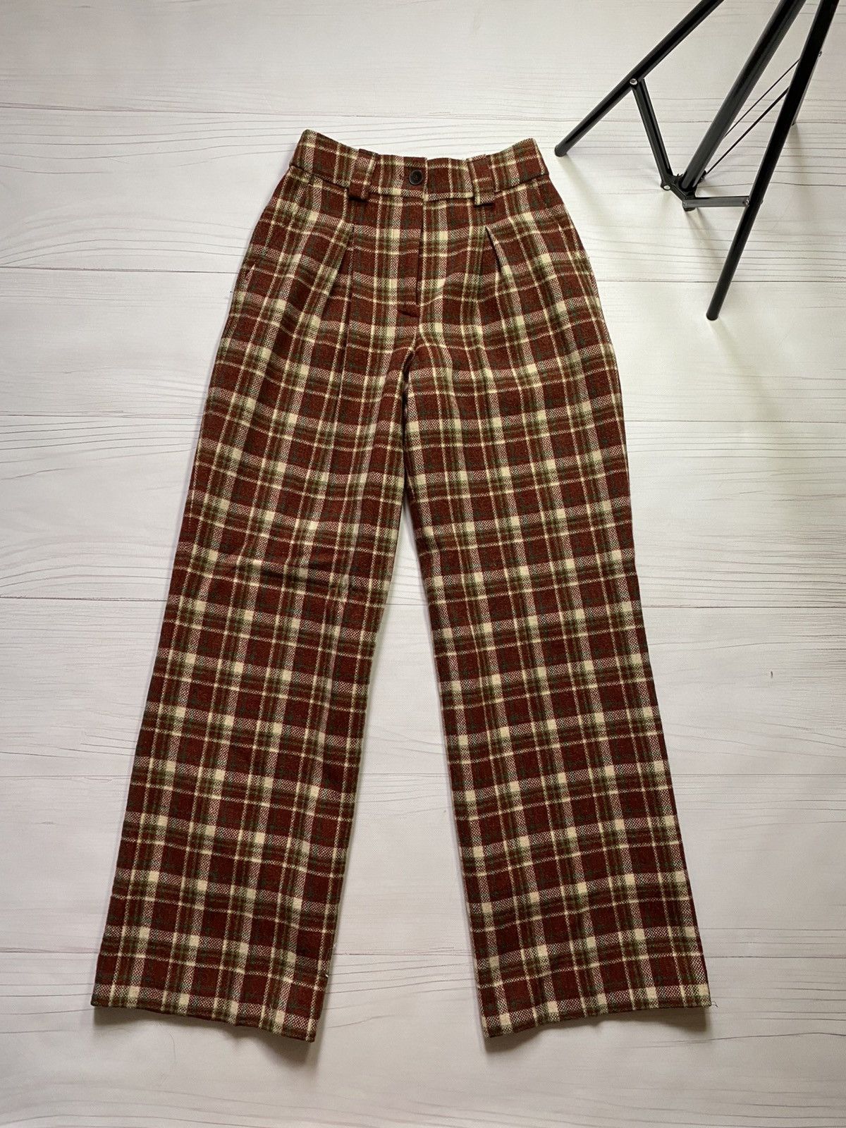 Sezane Sezane theophile plaid wool trousers Size 25" / US 0 / IT 36 - 1 Thumbnail