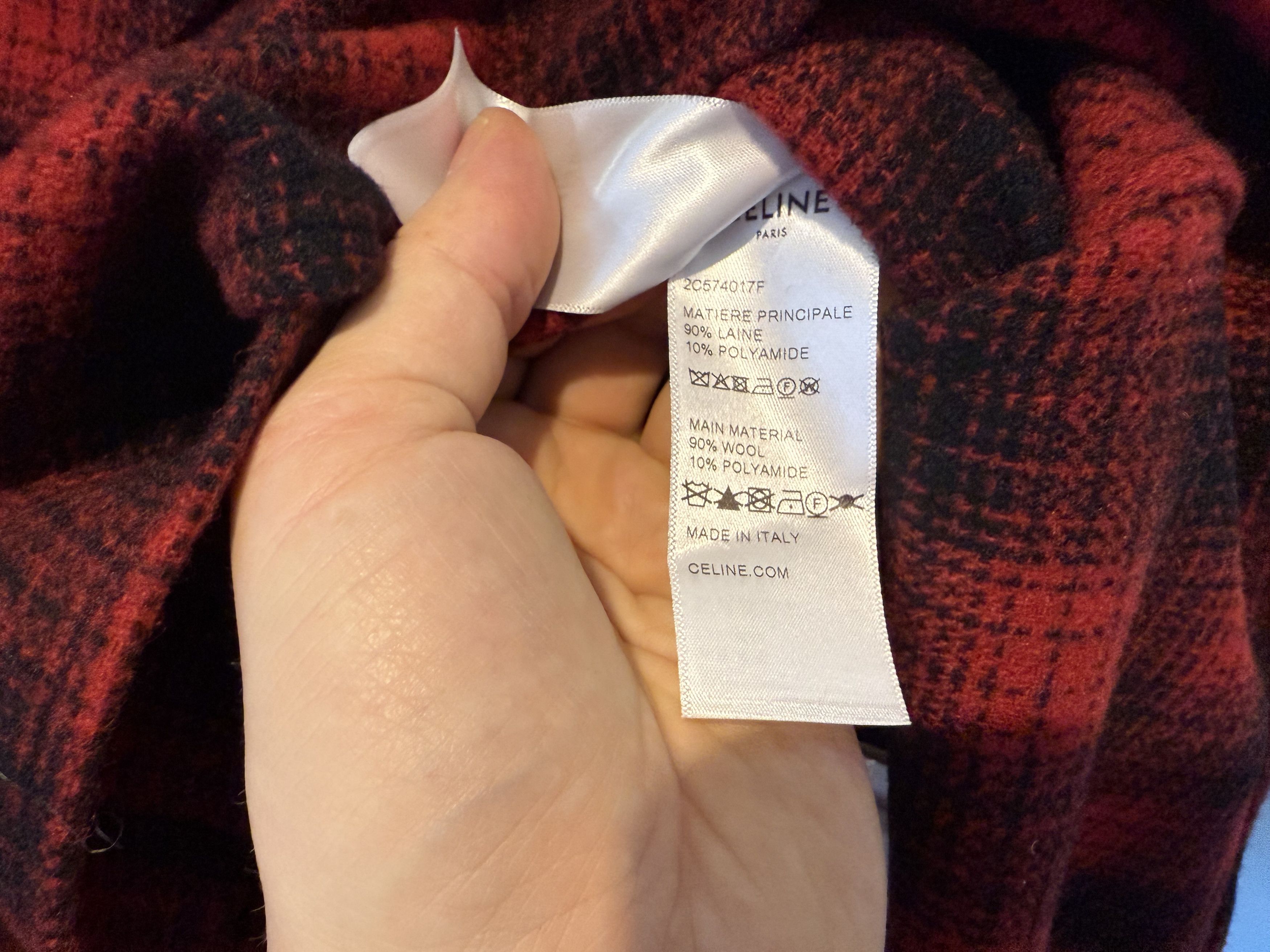 Celine × Hedi Slimane FW'23 Shirt Wool Flannel Size US L / EU 52-54 / 3 - 5 Thumbnail
