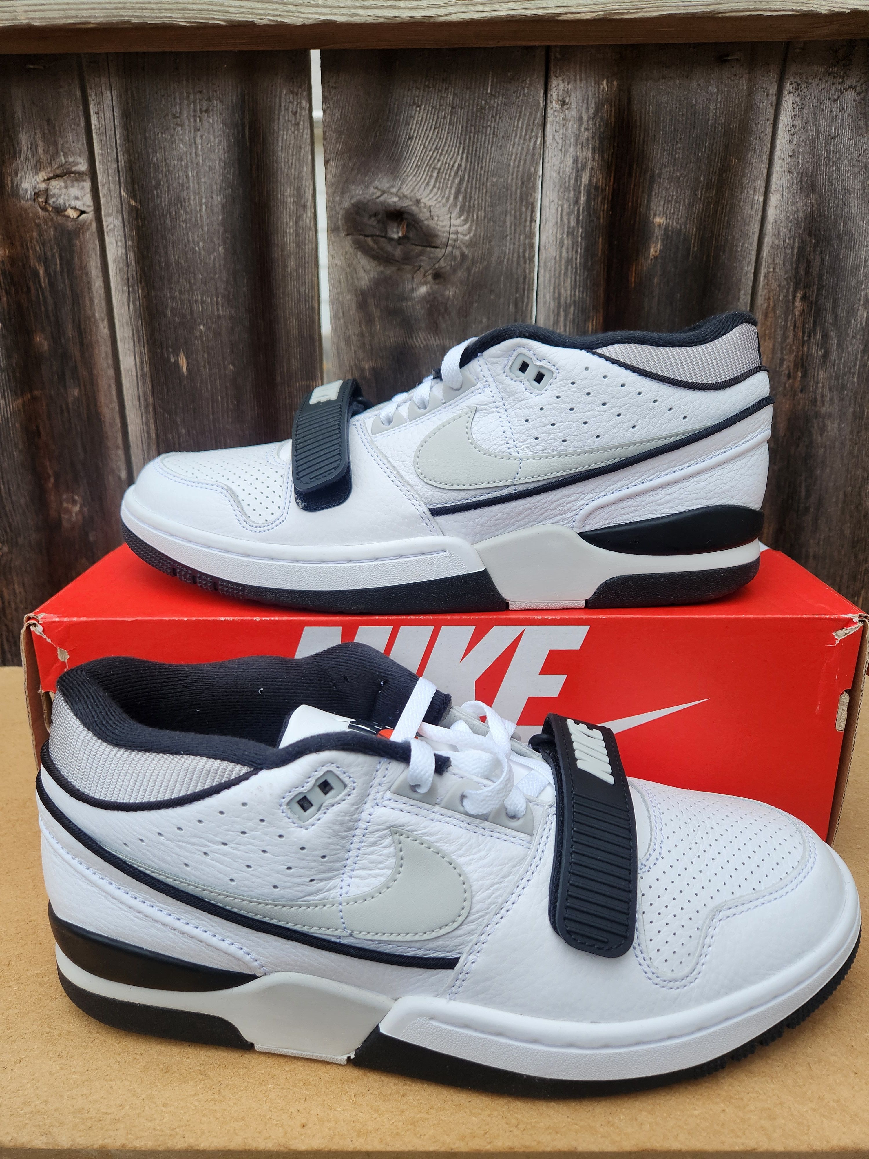 Nike Size 11 - Nike Air Alpha Force 88 White Black Tech Grey Size US 11 / EU 44 - 2 Thumbnail