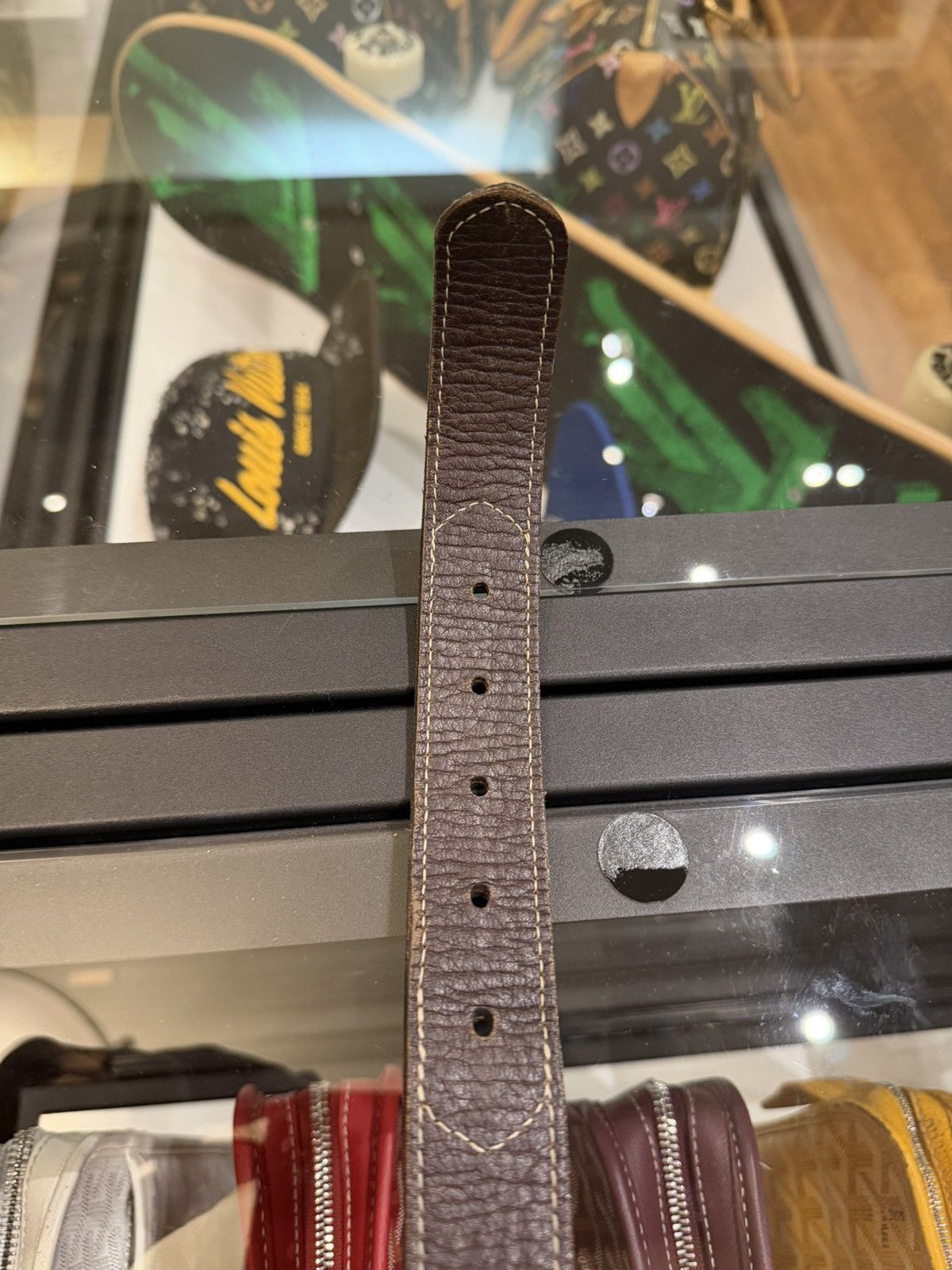 Louis Vuitton Louis Vuitton Canvas Leather Monogram Belt - Brown Size 32 - 5 Thumbnail
