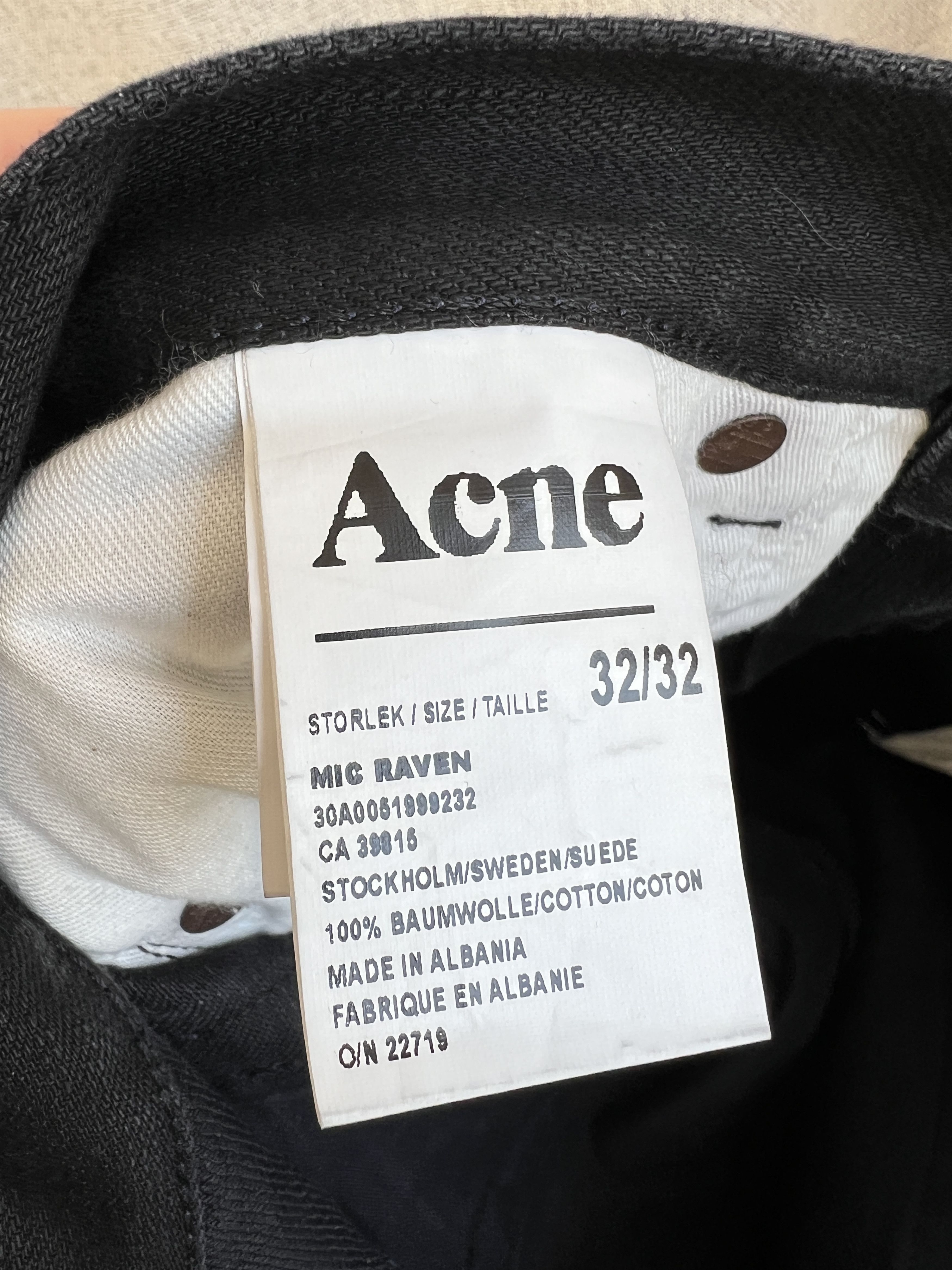Acne Studios Acne Studios Mic Raven Black Washed Denim Slim Fit Size US 32 / EU 48 - 8 Thumbnail
