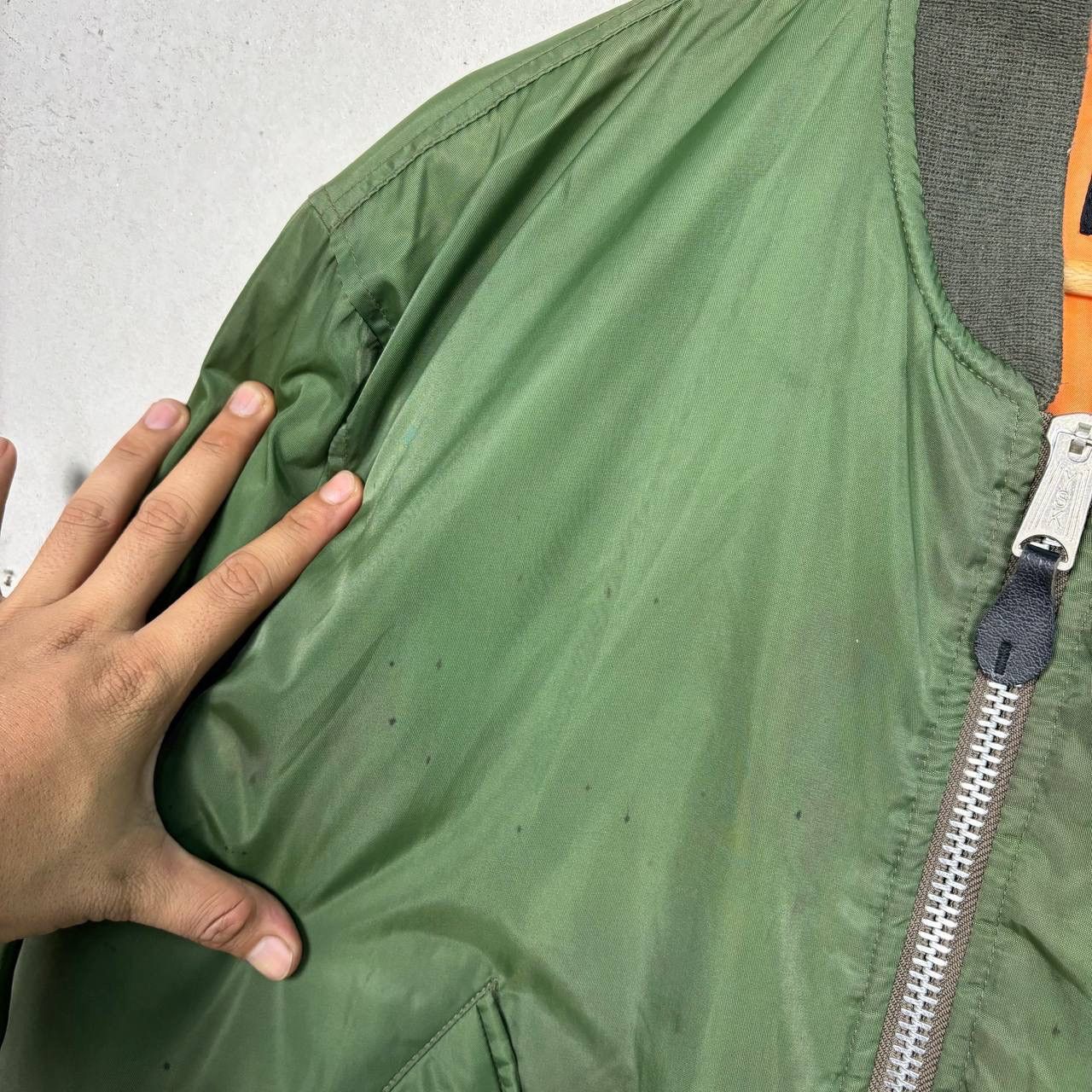 Japanese Brand C-BOY Vintage MA-1 Bomber Jacket Saga Green Flight Jacket Size US L / EU 52-54 / 3 - 11 Thumbnail