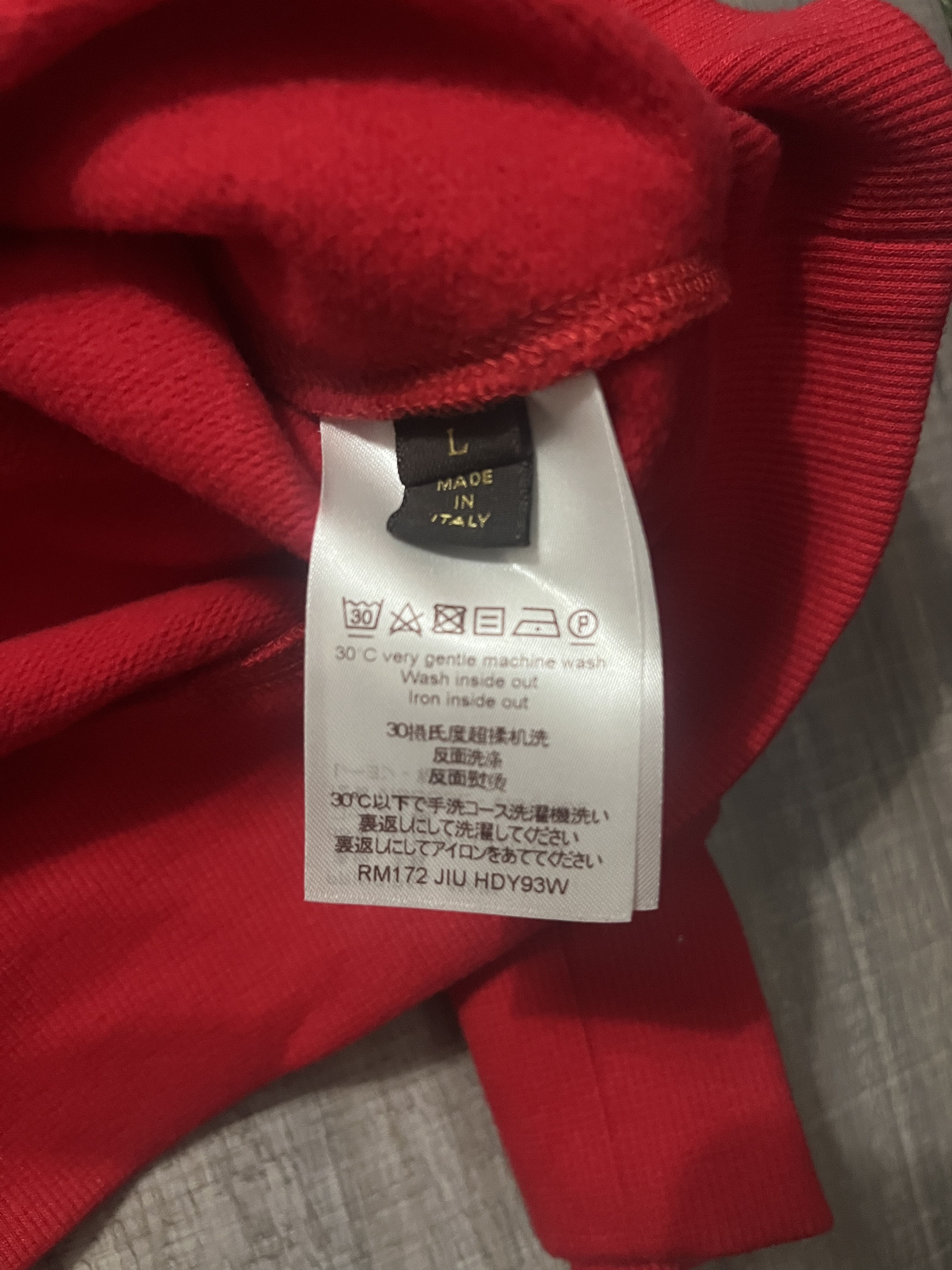Louis Vuitton × Supreme Supreme x Louis Vuitton Red Sweatshirt Size US L / EU 52-54 / 3 - 6 Thumbnail