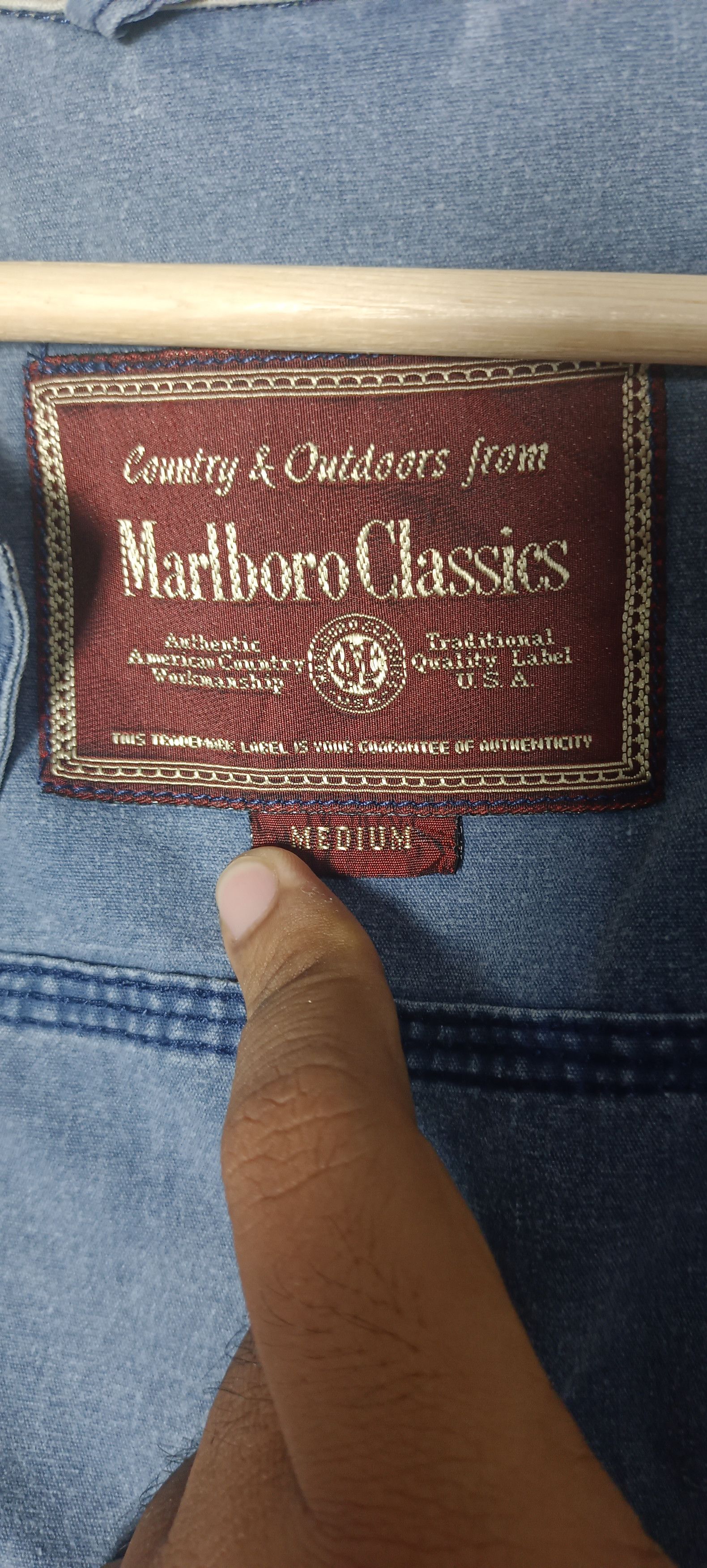 Marlboro Classics × Vintage Vintage🔥Marlboro Classics Workwear Denim Jacket Size US M / EU 48-50 / 2 - 11 Thumbnail