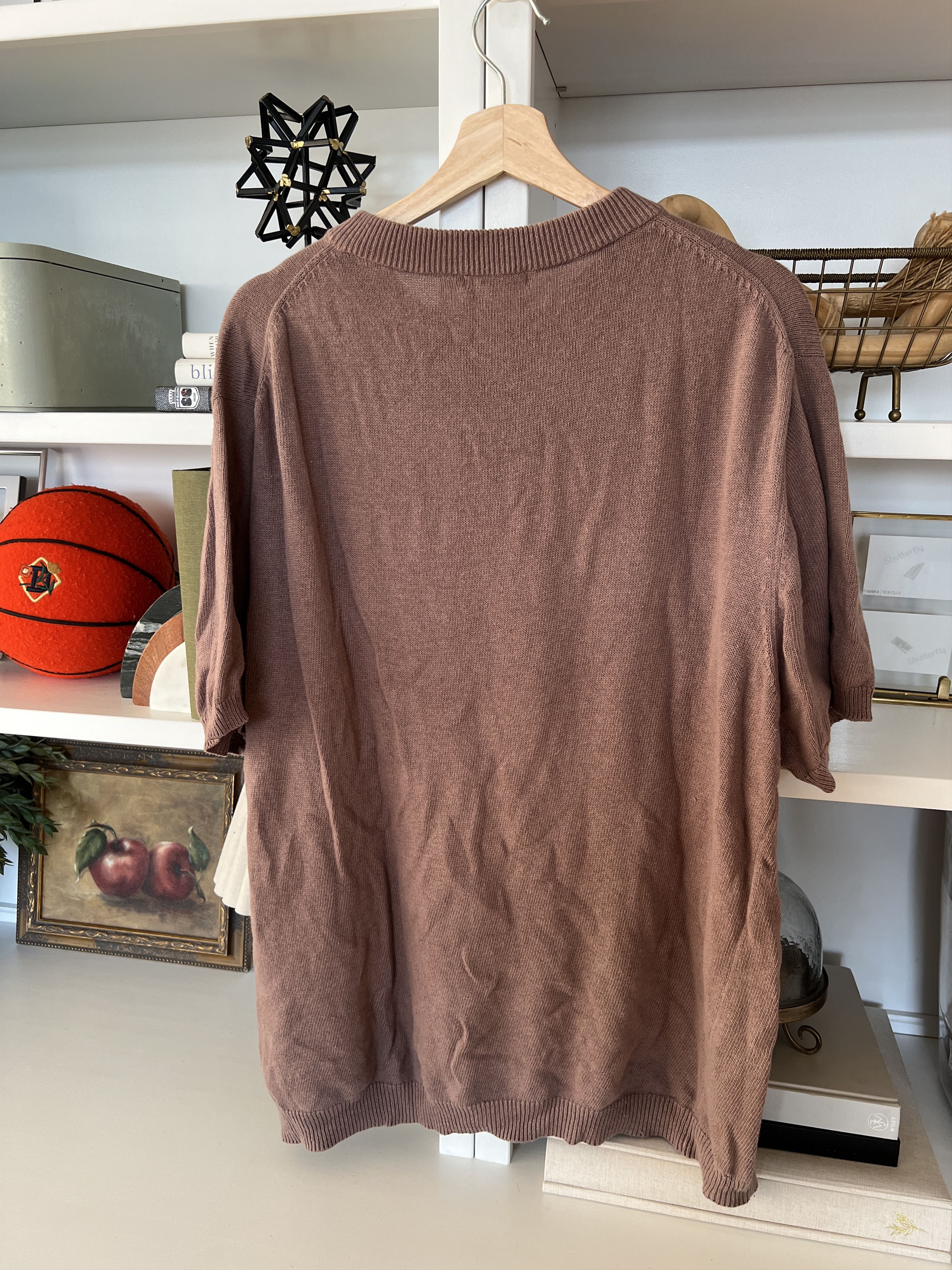 3sixteen Knit Shirt Cotton Linen Mauve Size US XXL / EU 58 / 5 - 5 Thumbnail