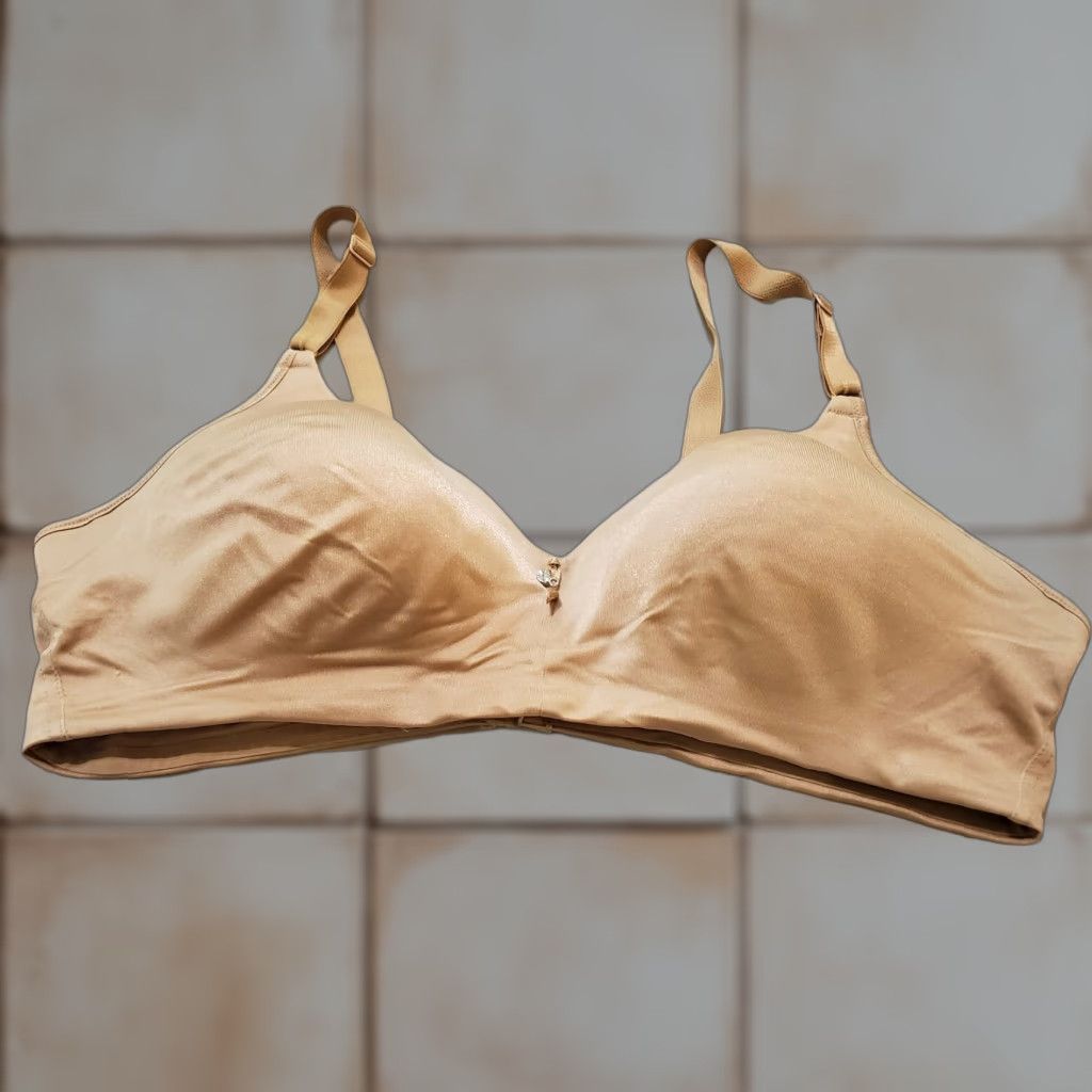 Vintage Bali Women Bra 38C Beige Bali One Smooth U Back Smoothing Wireless Convertible
