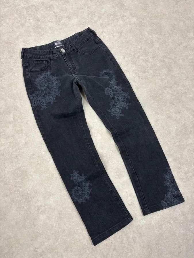 Jean Paul Gaultier 2000s Jean Paul Gaultier Fossils Deep Blue Denim Jeans Size 24" / US 00 / IT 34 - 5 Thumbnail