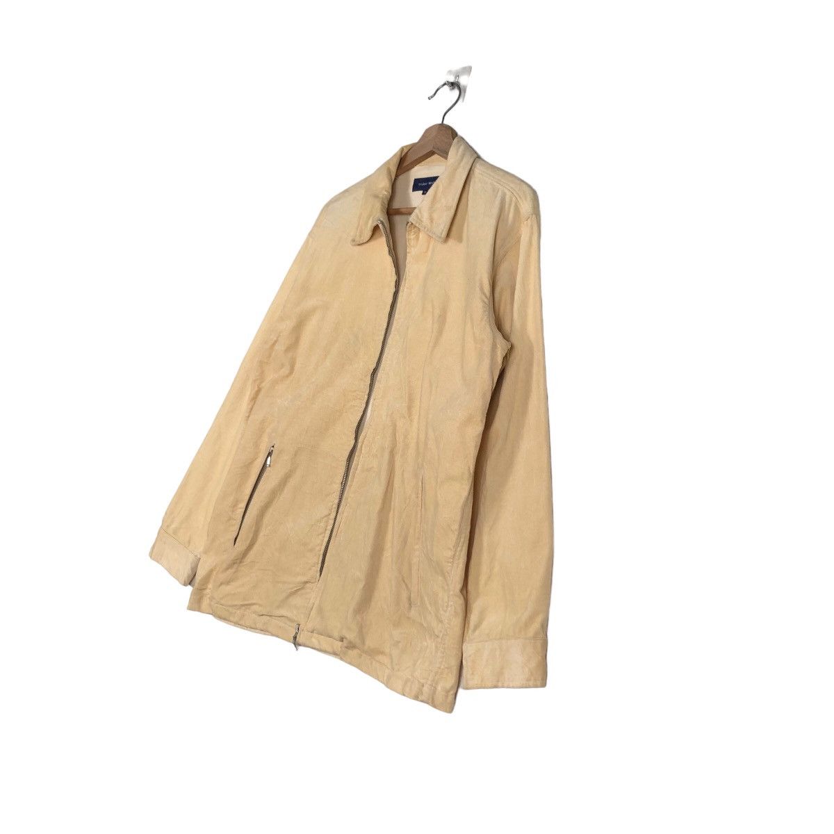 Japanese Brand Vintage Velvet Zipper Jacket Global Work Japan Issey Miyake Size US M / EU 48-50 / 2 - 2 Thumbnail