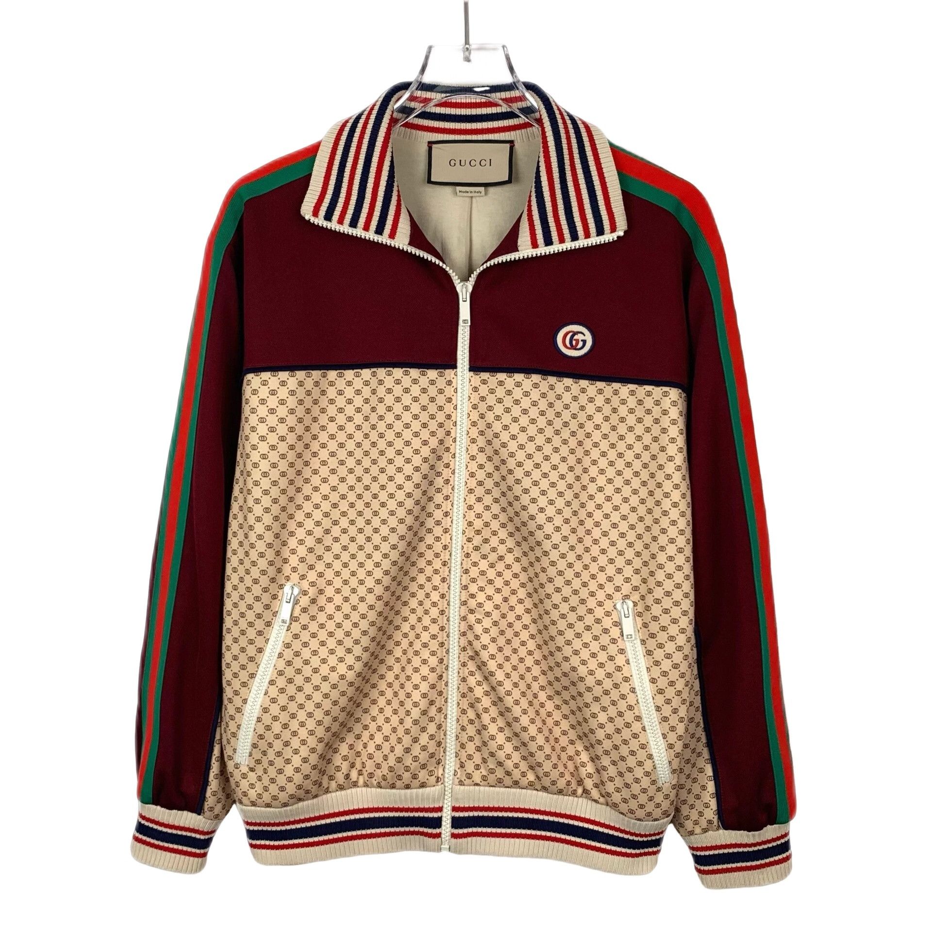 未使用 GUCCI × adidas Cotton Jersey Zip JKT 未使用 GUCCI × ADIDAS Cotton Jersey Zip Jacket Sサイズ ブラウン
