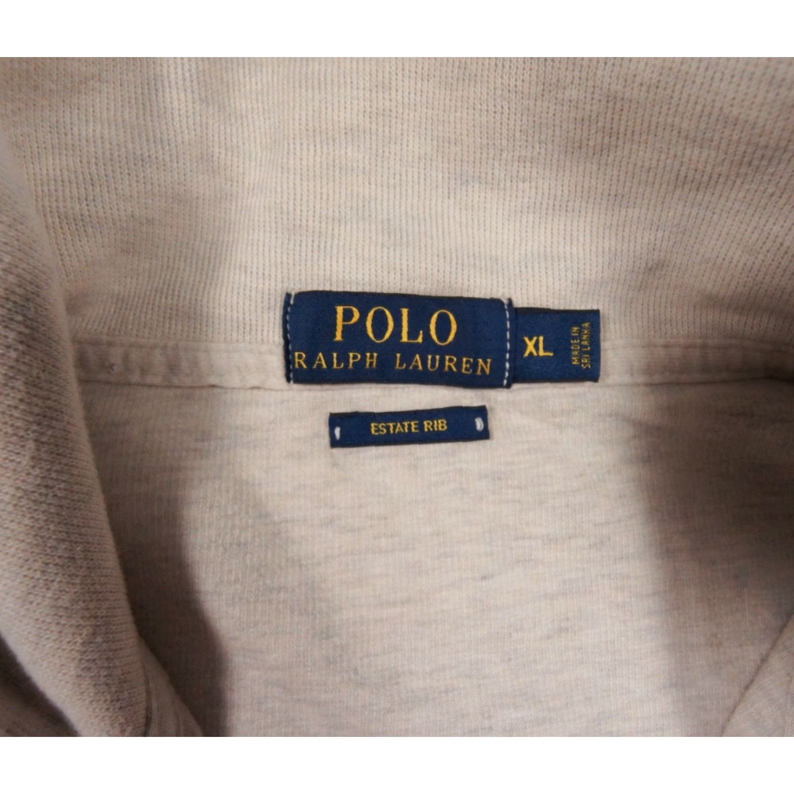 Polo Ralph Lauren VINTAGE Polo Ralph Lauren Sweater Shirt Mens XL Beige 1/4 Zip Pullover Estate Rib Preppy Mens Size US XL / EU 56 / 4 - 6 Thumbnail