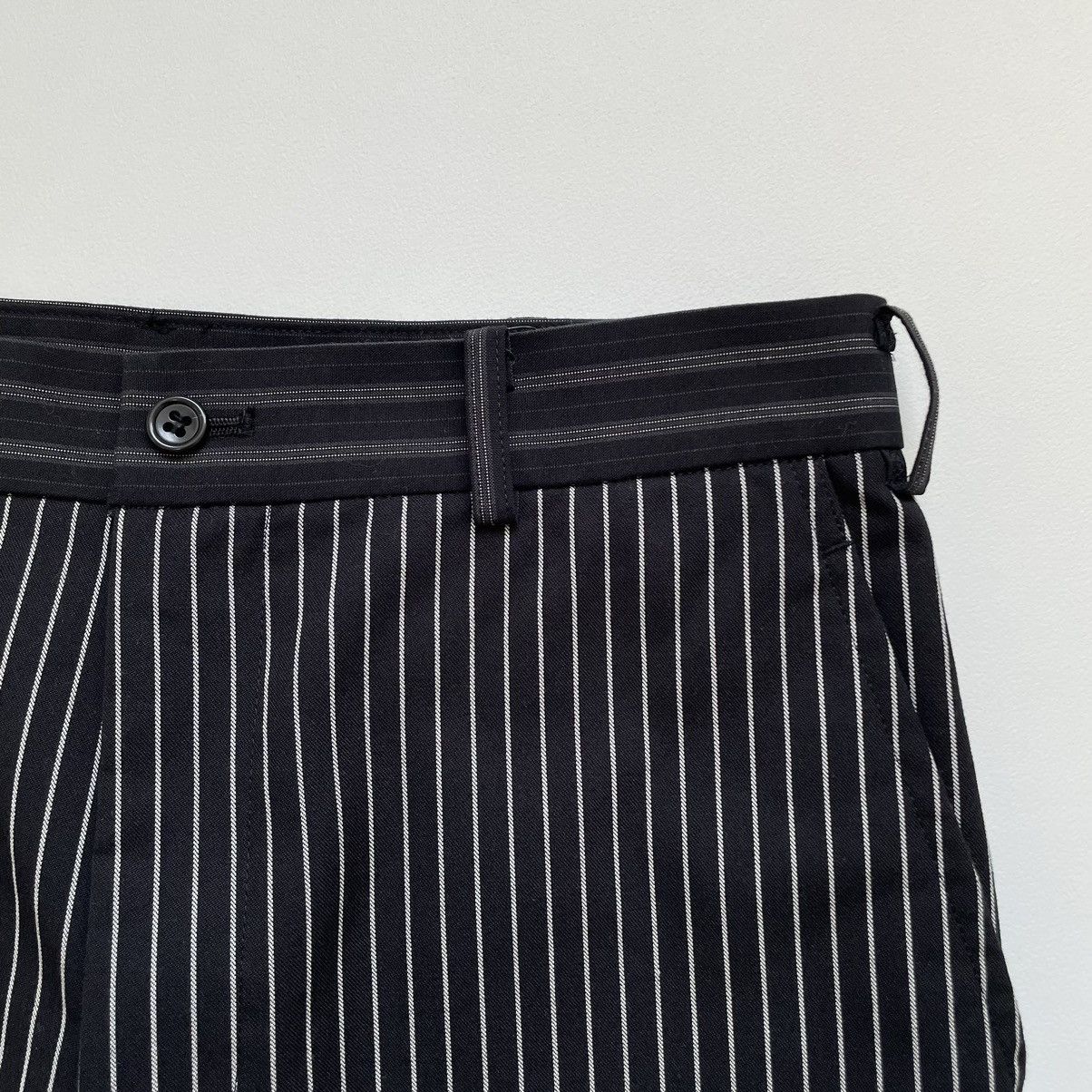 Comme des Garcons S/S 19 Reworked Black/White Pinstripe Pants Size US 30 / EU 46 - 7 Thumbnail
