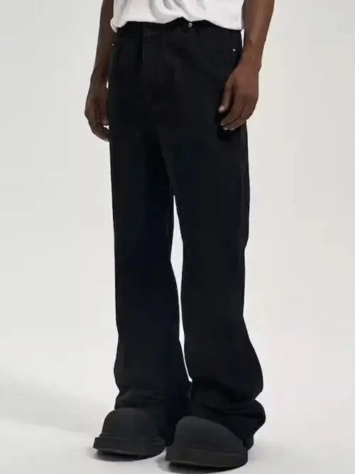 High Sport × Japanese Brand × Jean Street black thick flared jeans Size US 30 / EU 46 - 4 Thumbnail