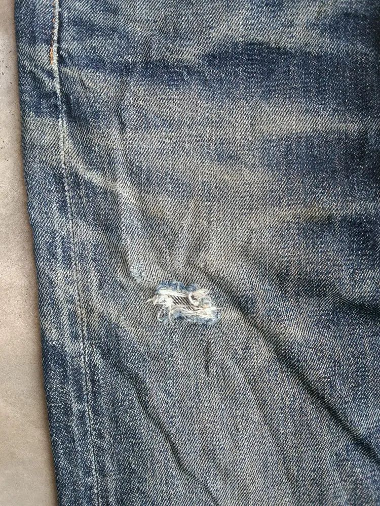Japanese Brand Vintage Redline Denime Selvedge Thrashed Distressed Jeans Size US 29 - 6 Thumbnail