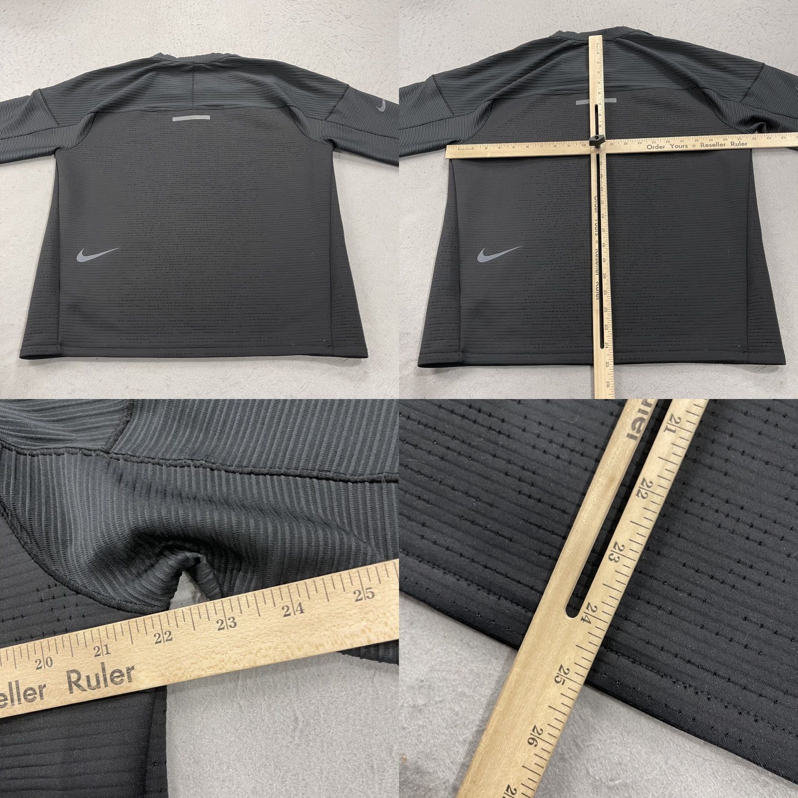 Nike Nike Tech Packet Jacket Mens Large Black Gray 1/4 Zip Reflective Running NSW Size US L / EU 52-54 / 3 - 8 Thumbnail