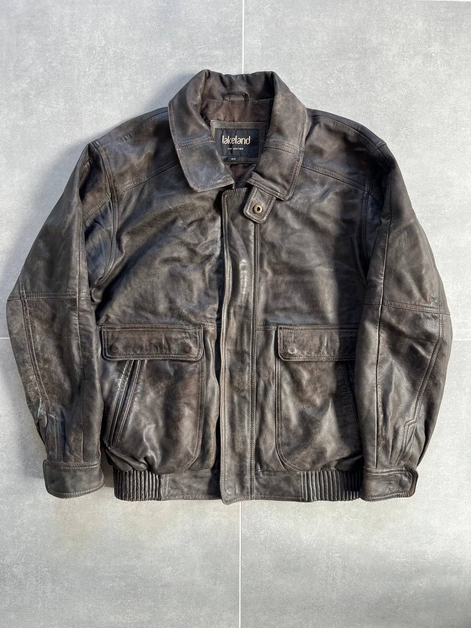 Genuine Leather Vintage Lakeland Distressed Leather Pilot Bomber Size US M / EU 48-50 / 2 - 1 Thumbnail