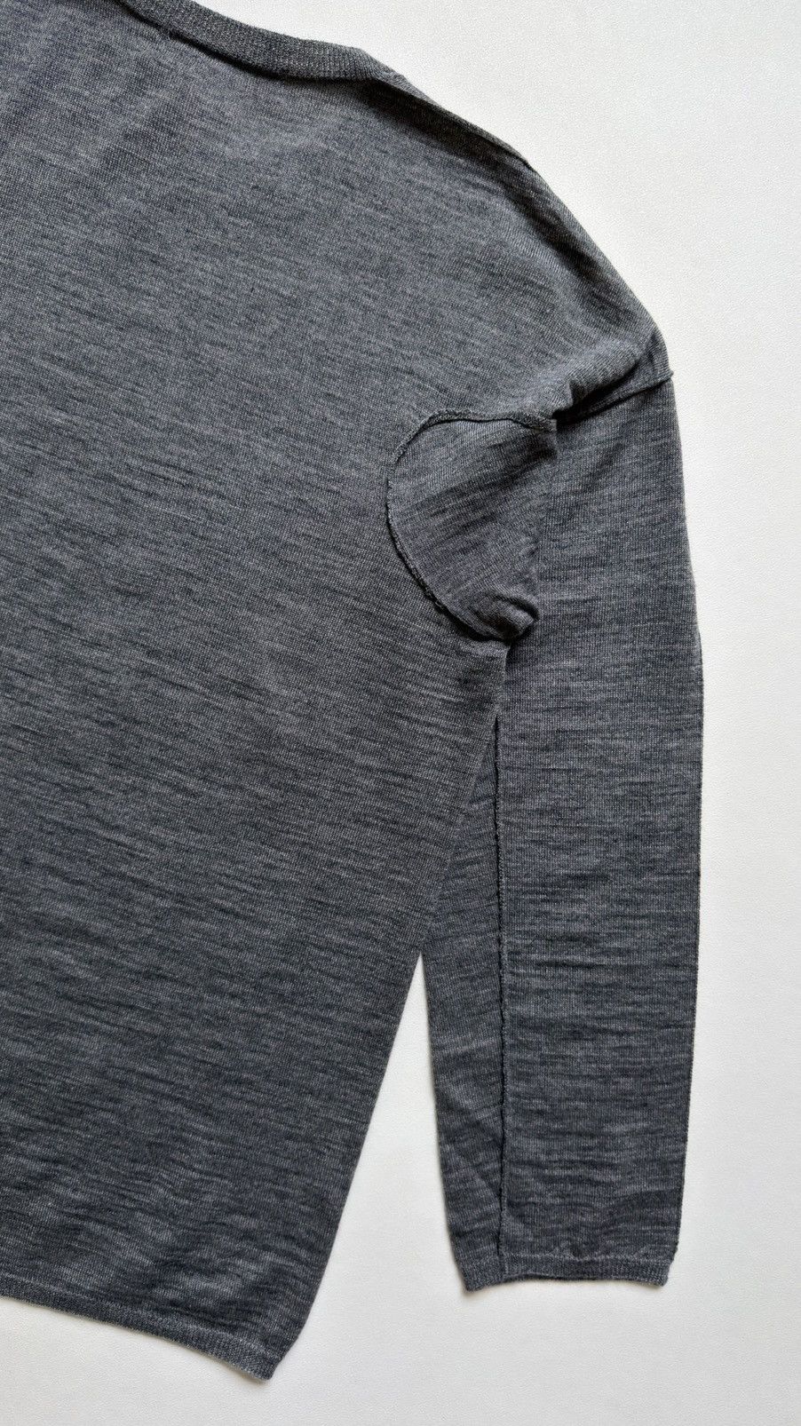 Comme des Garcons Gray Panelled Wool Sweater Size US M / EU 48-50 / 2 - 15 Thumbnail