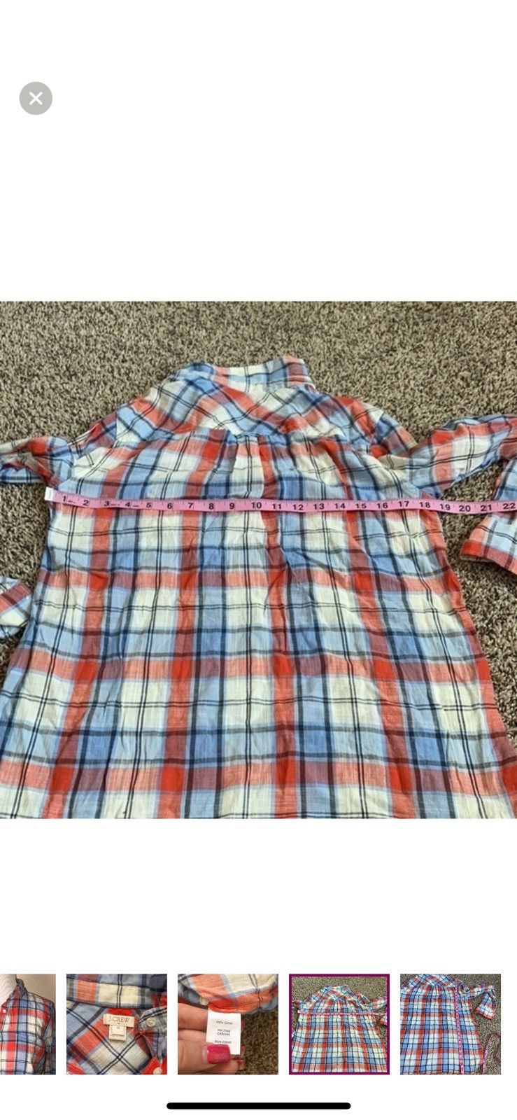 J.Crew J. Crew XS plaid popover blouse Size XS / US 0-2 / IT 36-38 - 3 Thumbnail