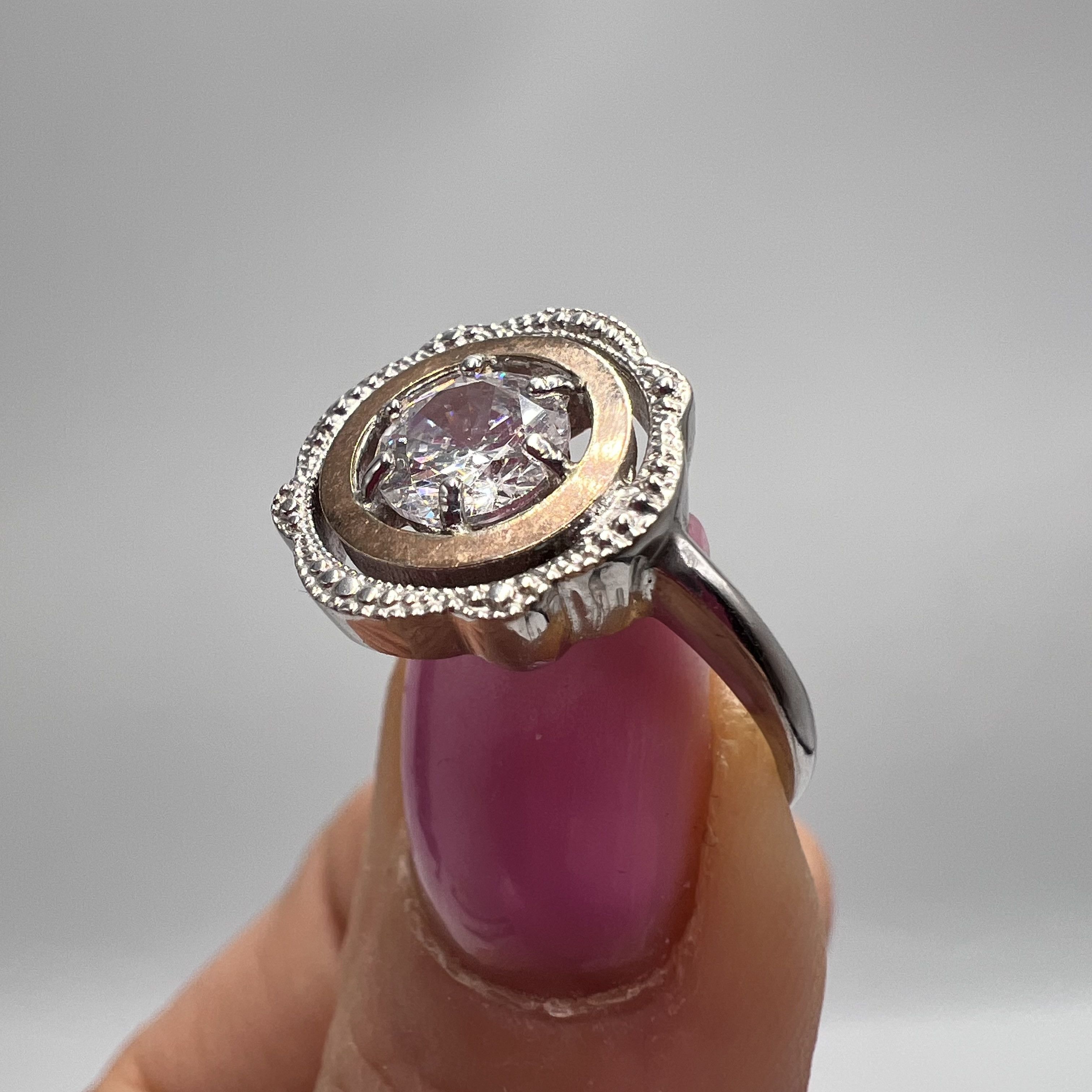 Vintage Vintage Ring Gilt Sterling Silver Jewelry Women's Size 7U Size ONE SIZE - 2 Thumbnail