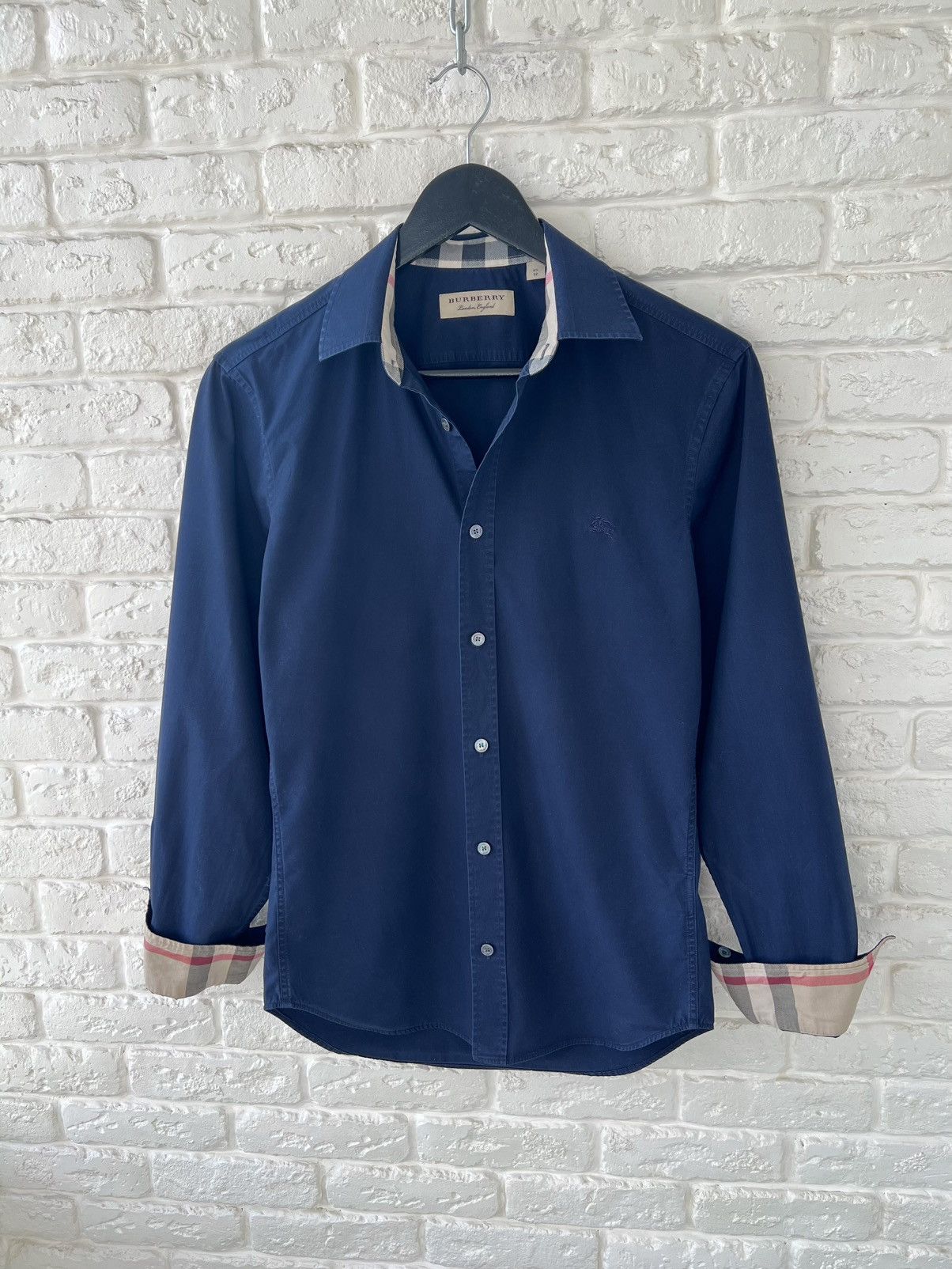 Burberry Burberry London Blue Checked Button Up Shirt Size US XS / EU 42 / 0 - 1 Thumbnail