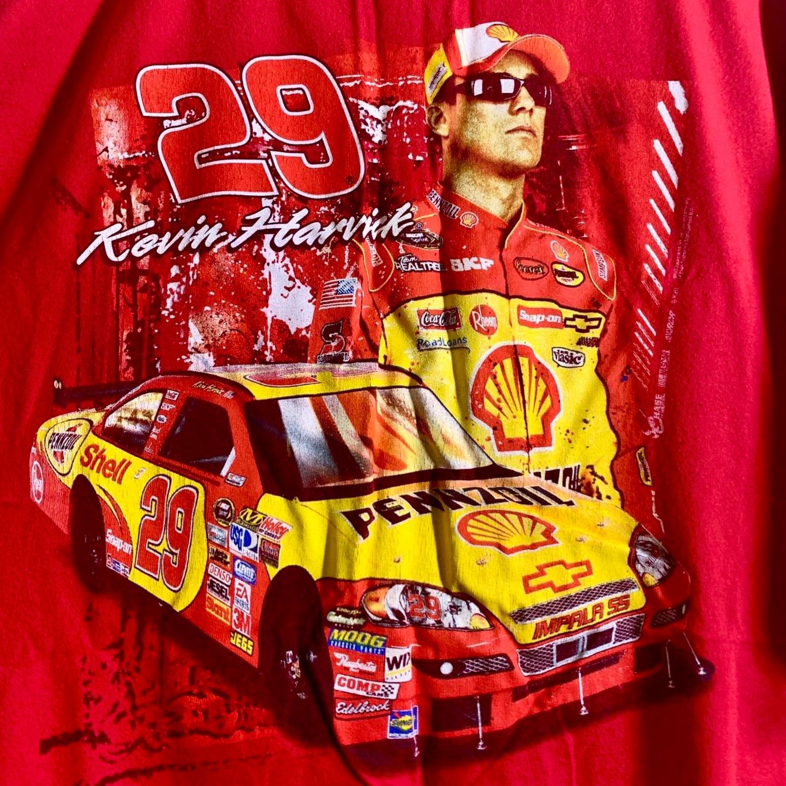 vintage Y2K 2000s NASCAR RACING KEVIN HARVICK tee shirt 3XL