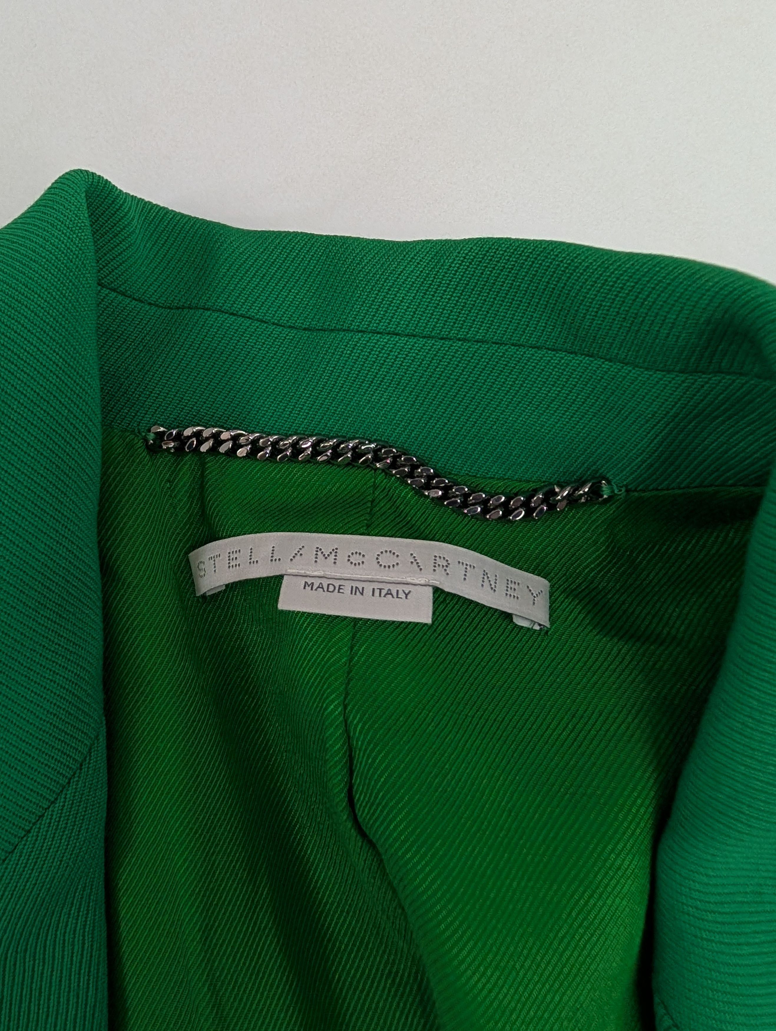 Stella McCartney Stella Mccartney Green Wool Blazer Size XS / US 0-2 / IT 36-38 - 4 Thumbnail