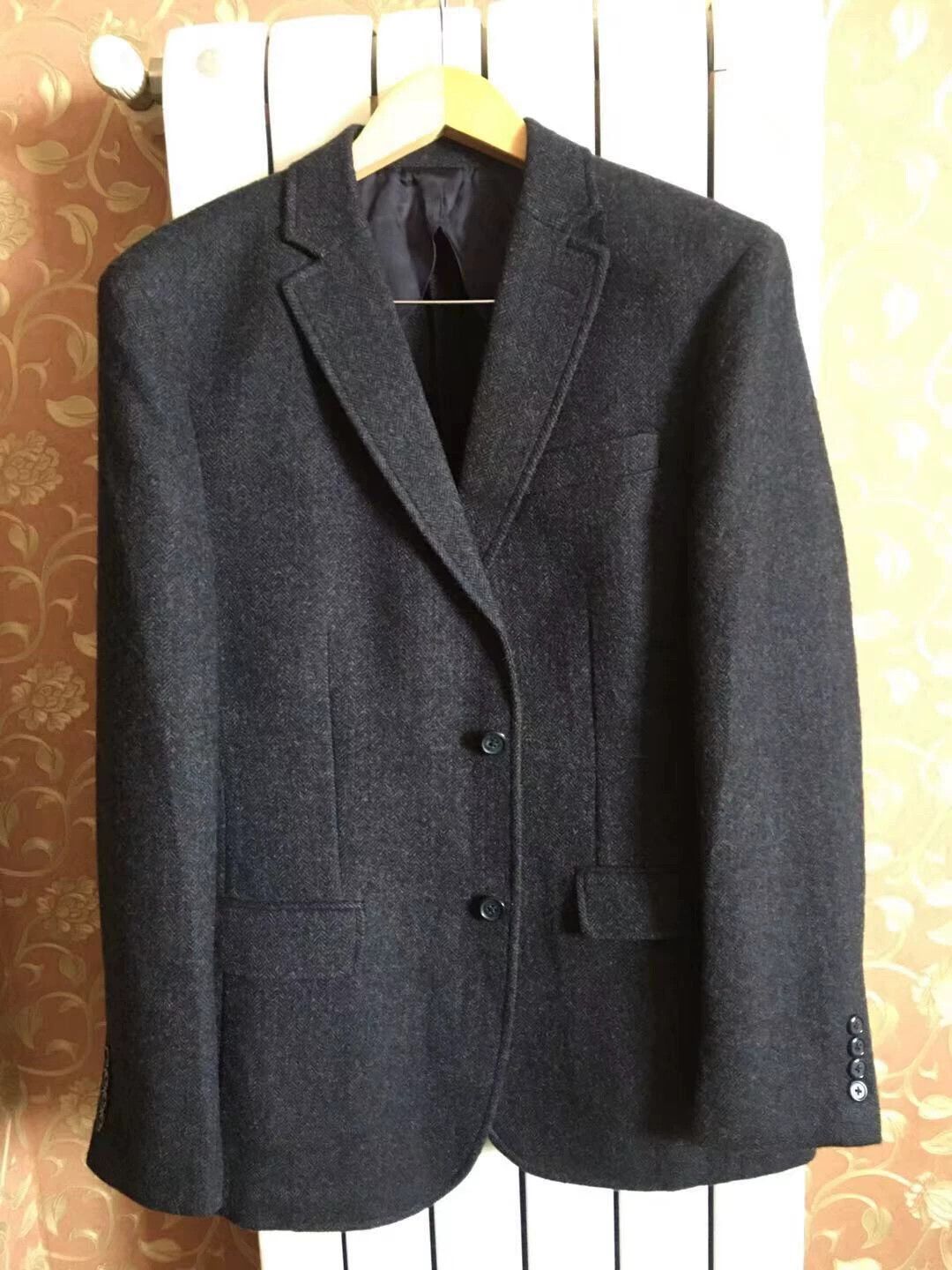 RRL Ralph Lauren RRL 100% Wool Herringbone Slim 42 Suit Jacket IT Size 42R - 1 Thumbnail