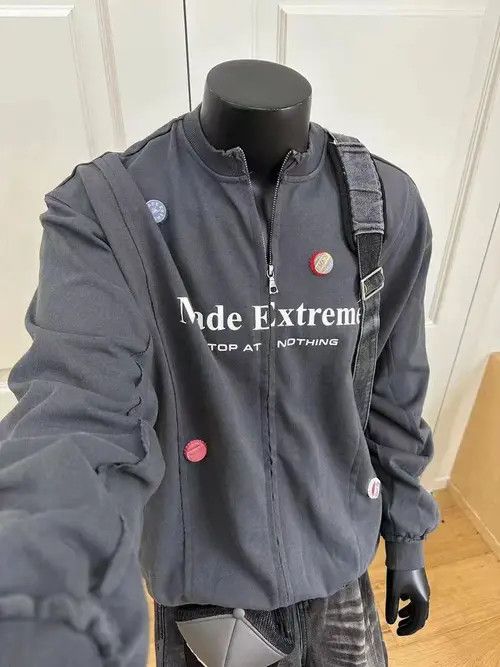 Japanese Brand Vintage Street Punk Letter Print Badge Jacket Zipper Coat Size US M / EU 48-50 / 2 - 3 Thumbnail