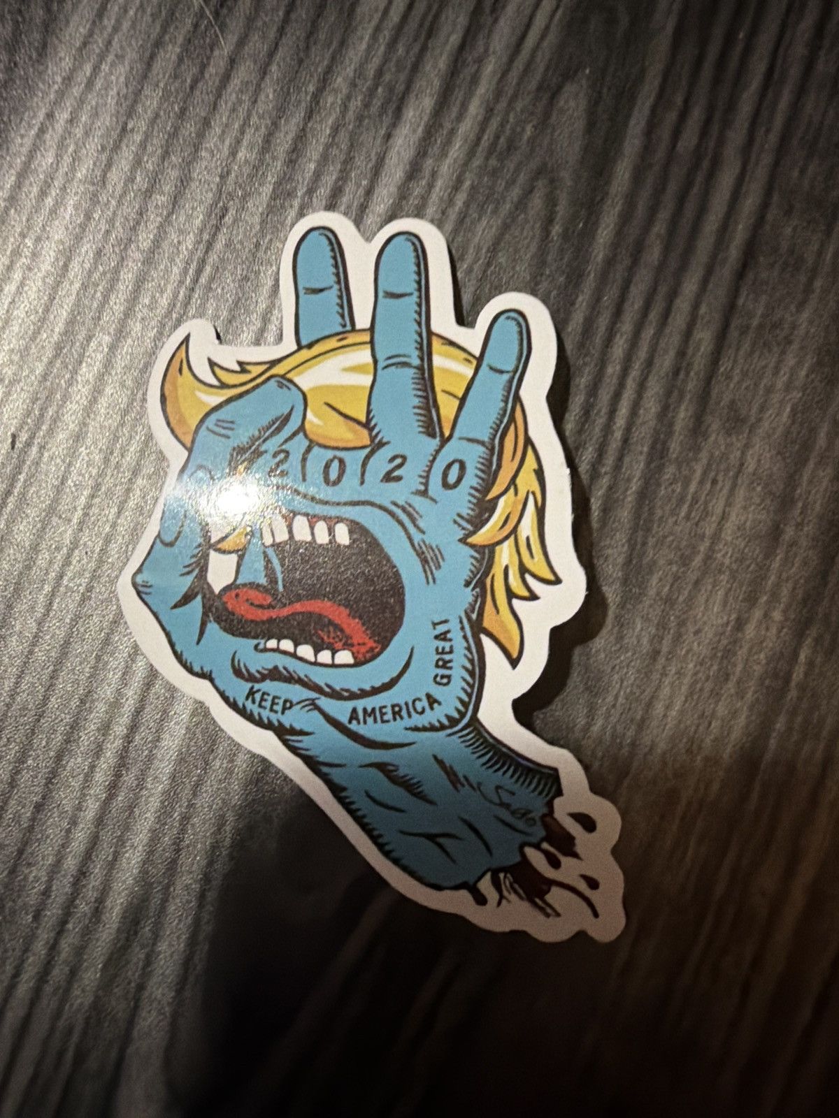 Santa Cruz Skateboards 2020 Santa Cruz Donald Trump Screaming Hand Sticker Size ONE SIZE - 1 Thumbnail