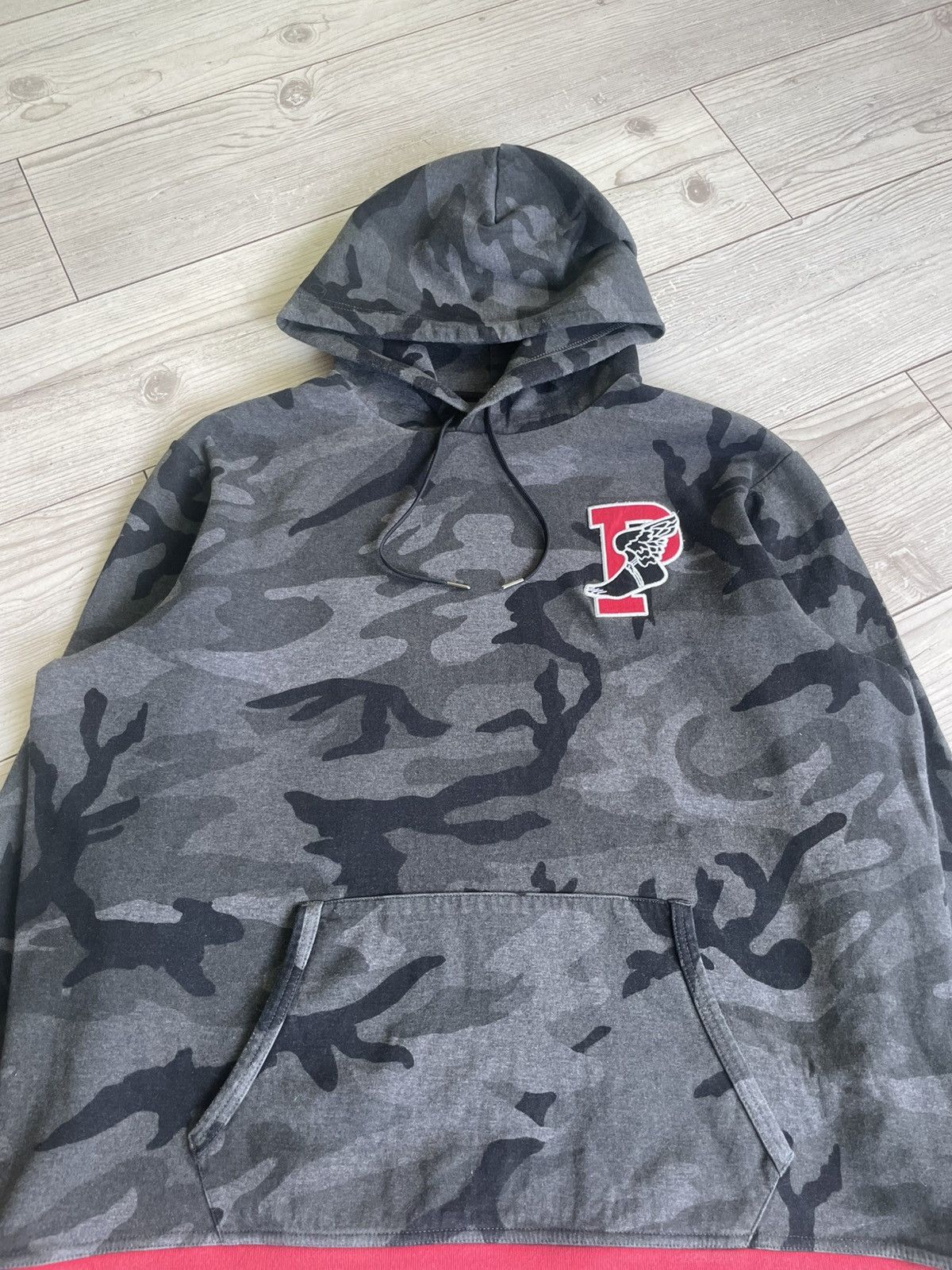 Vintage Polo Ralph Lauren P Wing Camo Hoodie Size US XXL / EU 58 / 5 - 7 Thumbnail