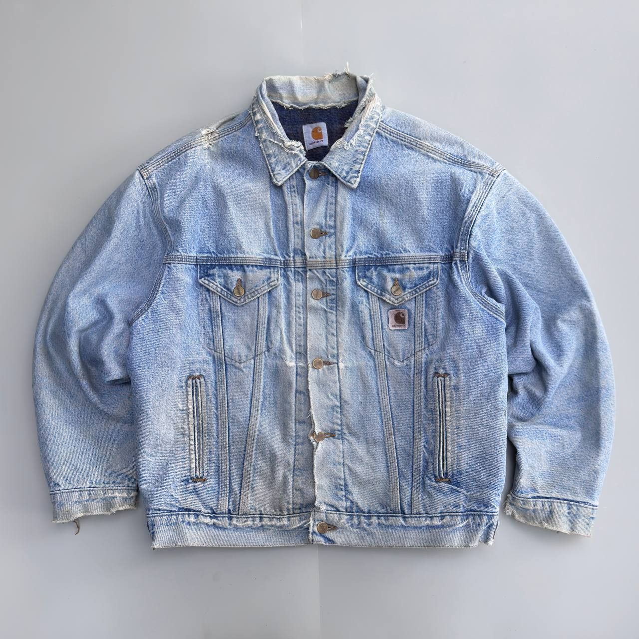 Carhartt 90’S CARHARTT SUNFADED DISTRESSED DETROIT JACKET Size US L / EU 52-54 / 3 - 1 Thumbnail