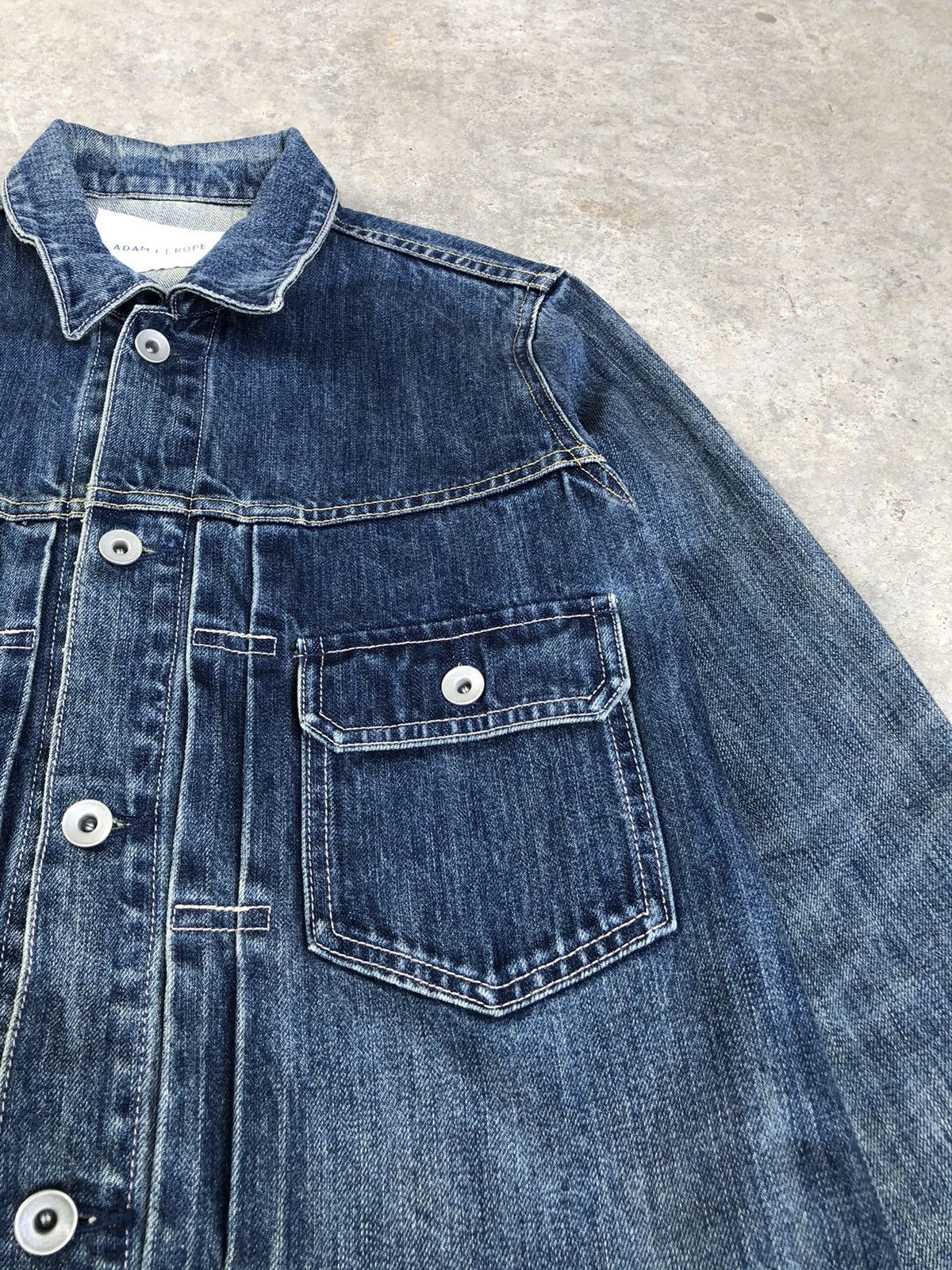 ADAM ET ROPE Type 1 Denim Jacket Distressed Denim Size US M / EU 48-50 / 2 - 12 Thumbnail