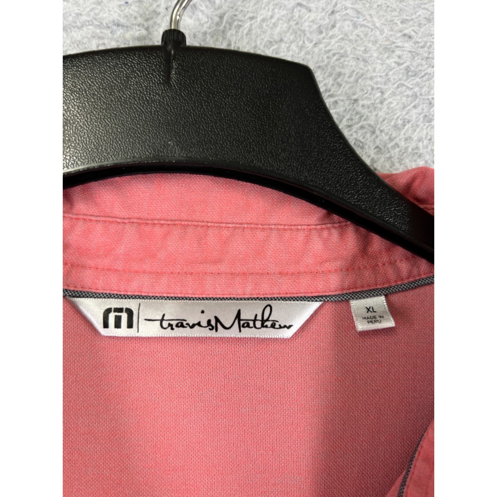 TravisMathew Travis Mathew Polo Shirt Men XL Red Cotton Blend Short Sleeve Golf Polo Size US XL / EU 56 / 4 - 6 Thumbnail