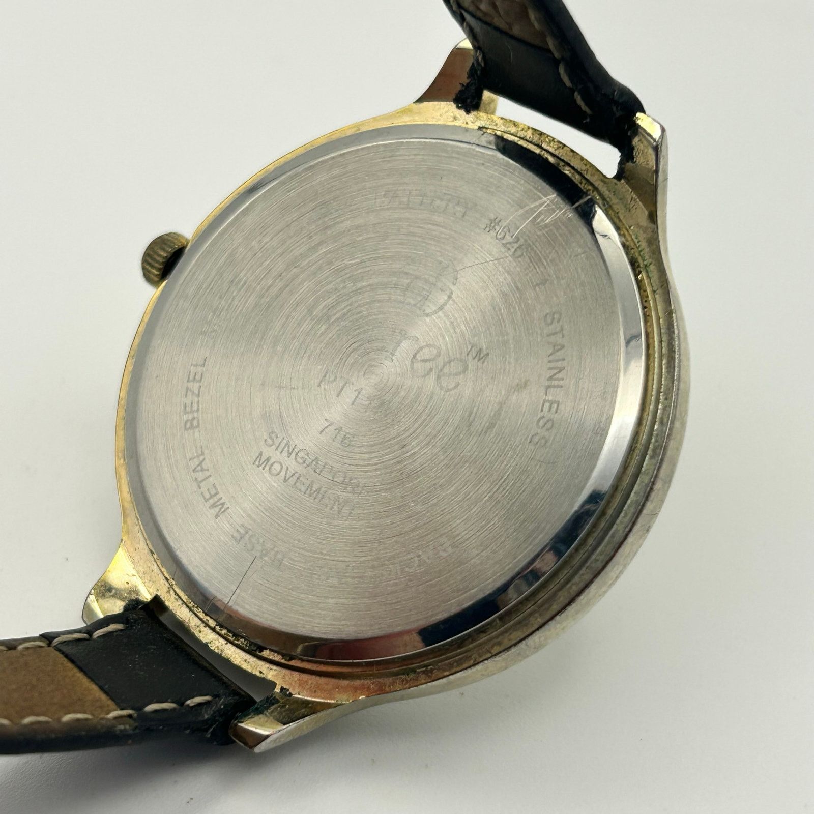 Decree Decree World Map Dial Silver Black Leather Watch Size ONE SIZE - 6 Thumbnail