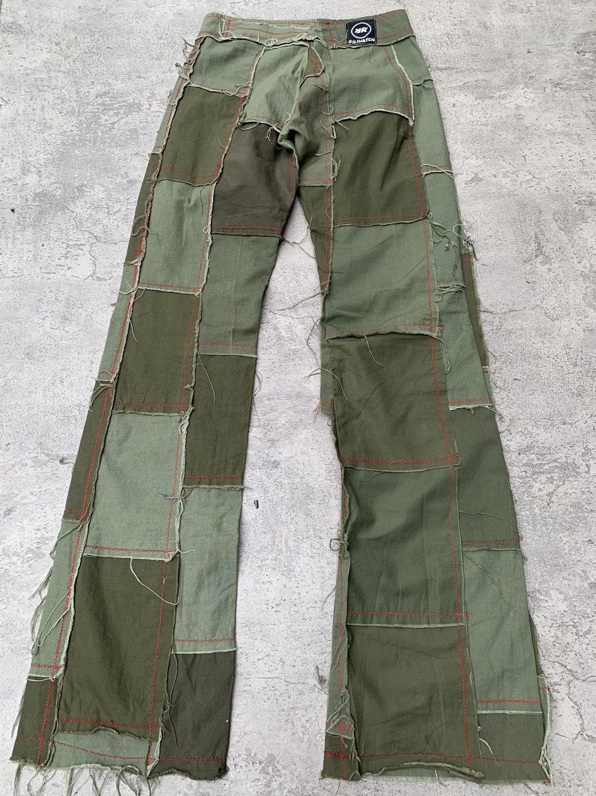 Japanese Brand KILLIWATCH patchwork flared pants Size US 26 / EU 42 - 5 Thumbnail