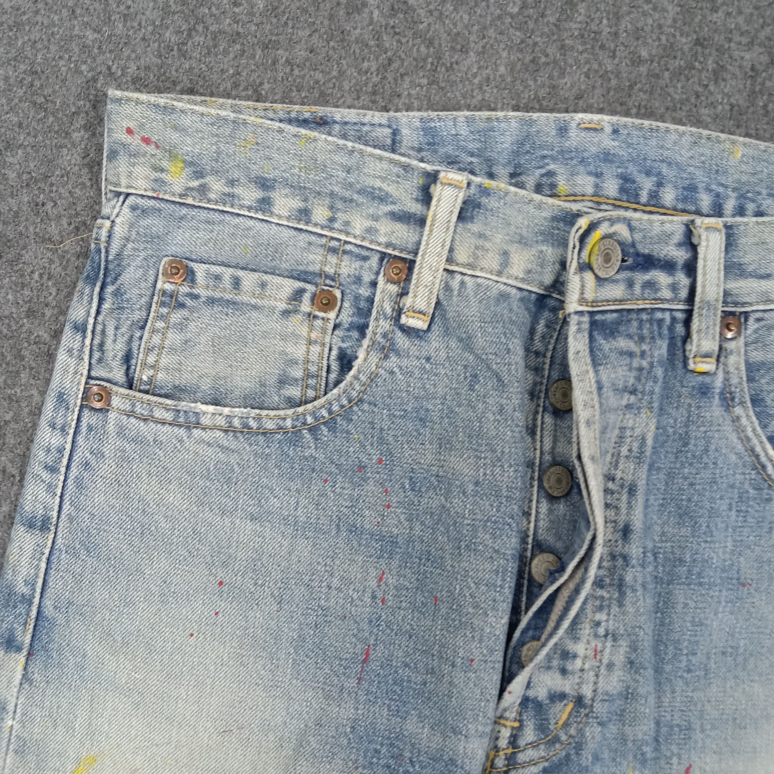Levi's Levi's American Paint Art Distressed Denim Jeans c235n27 Size US 31 - 3 Thumbnail