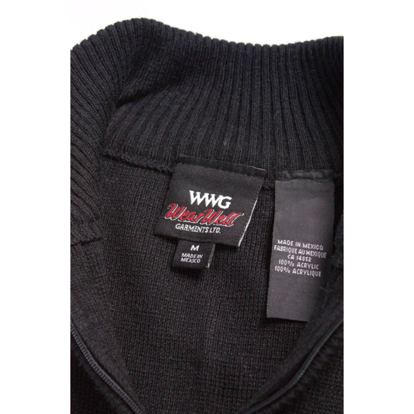 Vintage VINTAGE Wear Well Garments Sweater Medium Black 2000s Half Zip Pullover Women? Mens? Size M / US 6-8 / IT 42-44 - 4 Thumbnail