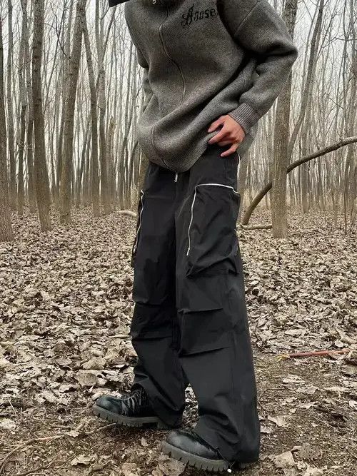 Designer utility tactical baggy cargo pants Size US 32 / EU 48 - 4 Thumbnail