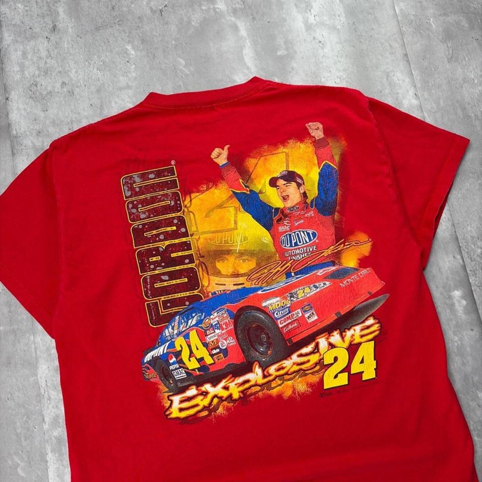 NASCAR Vintage Red Jeff Gordon 24 DuPont NASCAR Racing T Shirt Size US L / EU 52-54 / 3 - 4 Thumbnail