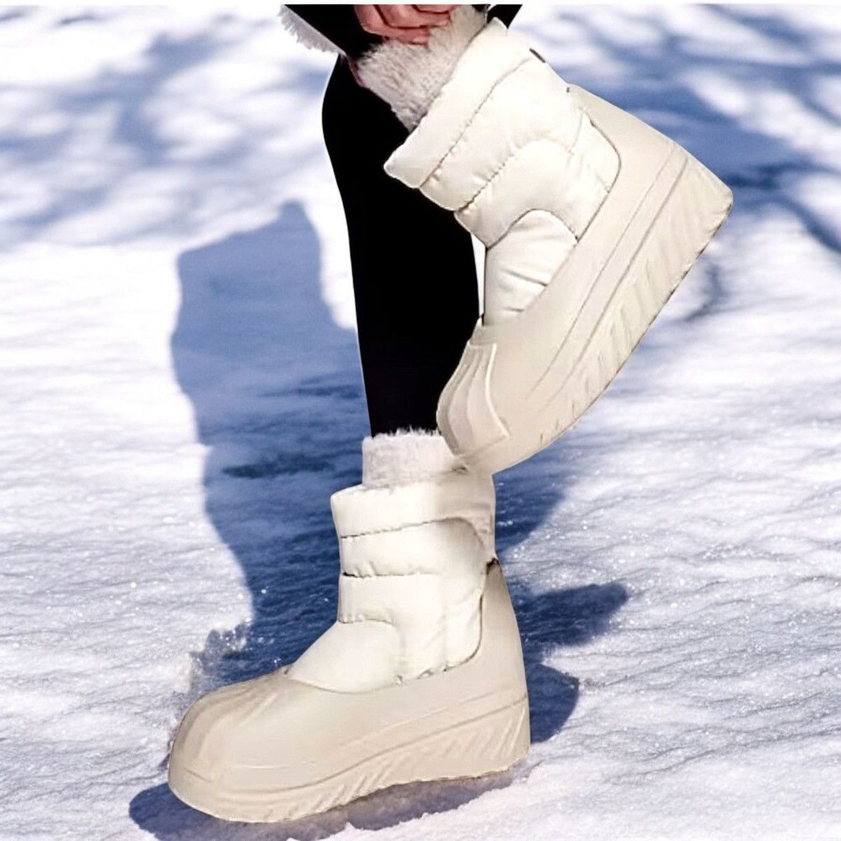 Adifom Superstar Women’s Convertible Winter Beige Boots Sz 8