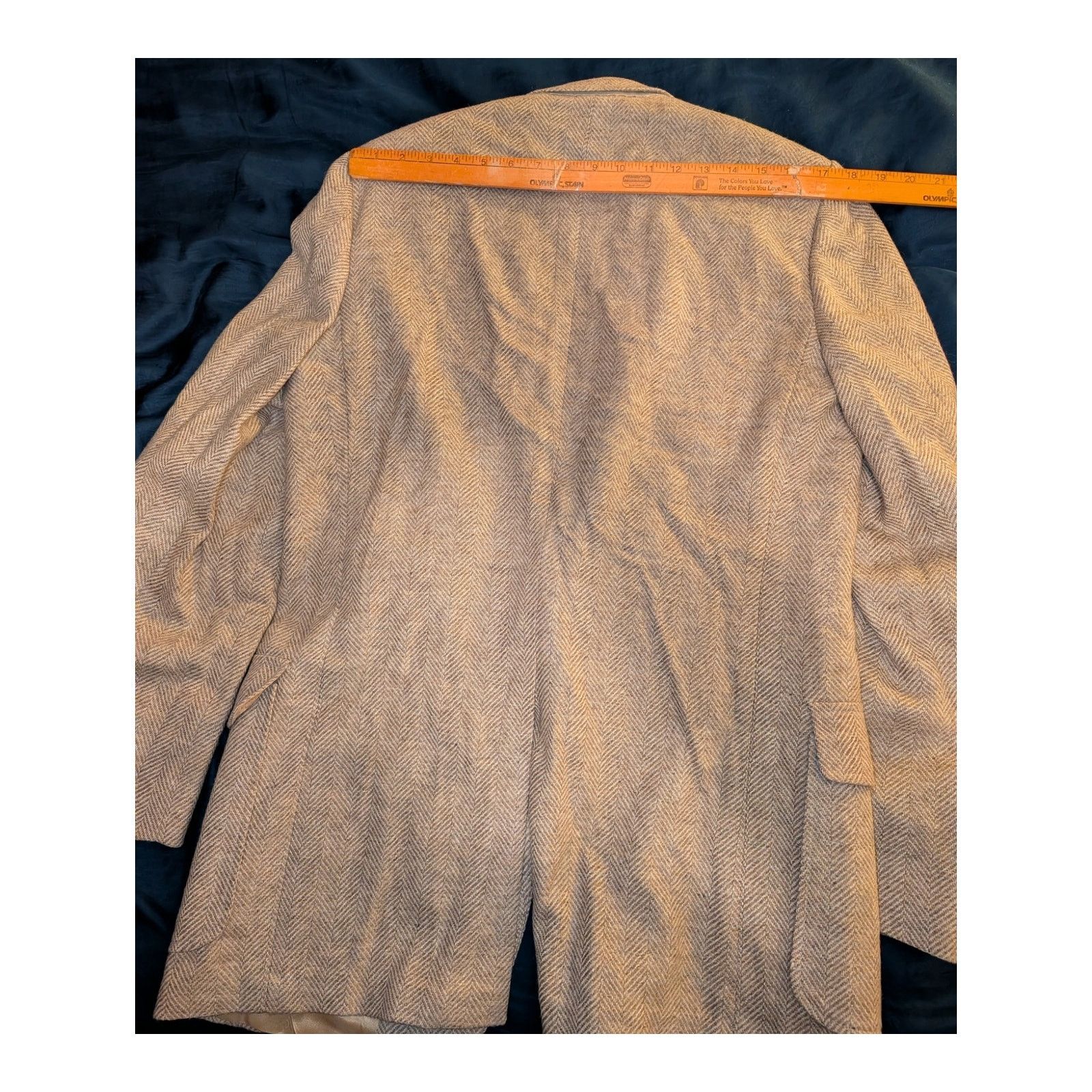 Haggar Vintage Haggar Imperial Wool Tweed Herringbone Blazer 40L Size 40L - 3 Thumbnail