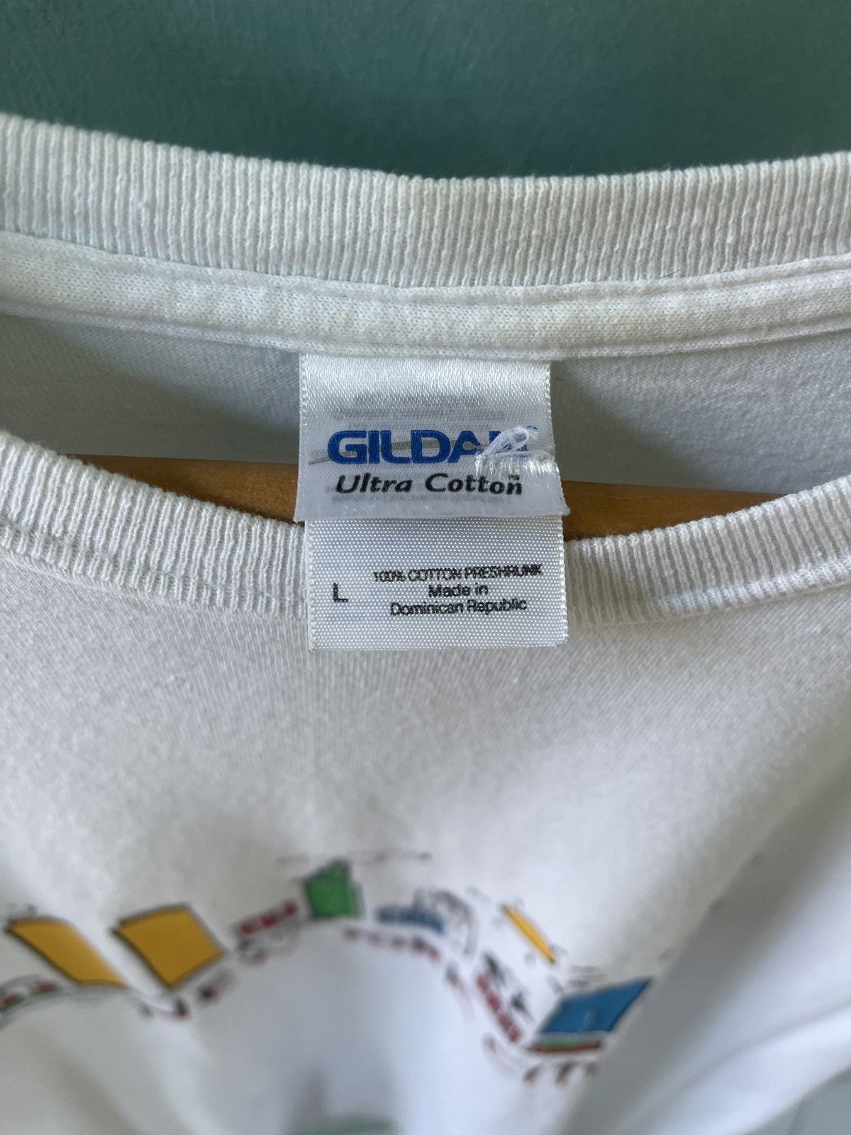 Gildan Vintage White NYC Tourist Graphic T-Shirt Twin Towers Size US L / EU 52-54 / 3 - 7 Thumbnail
