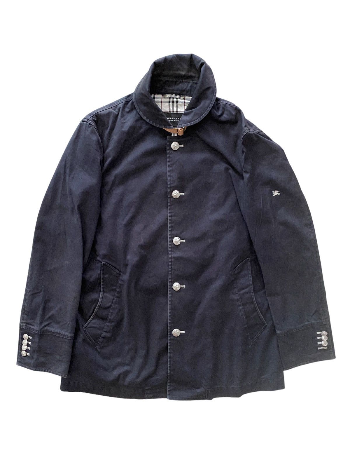 Burberry × Vintage Vintage BURBERRY LOGO Jacket Silver Button Punk design rare Size US L / EU 52-54 / 3 - 9 Thumbnail