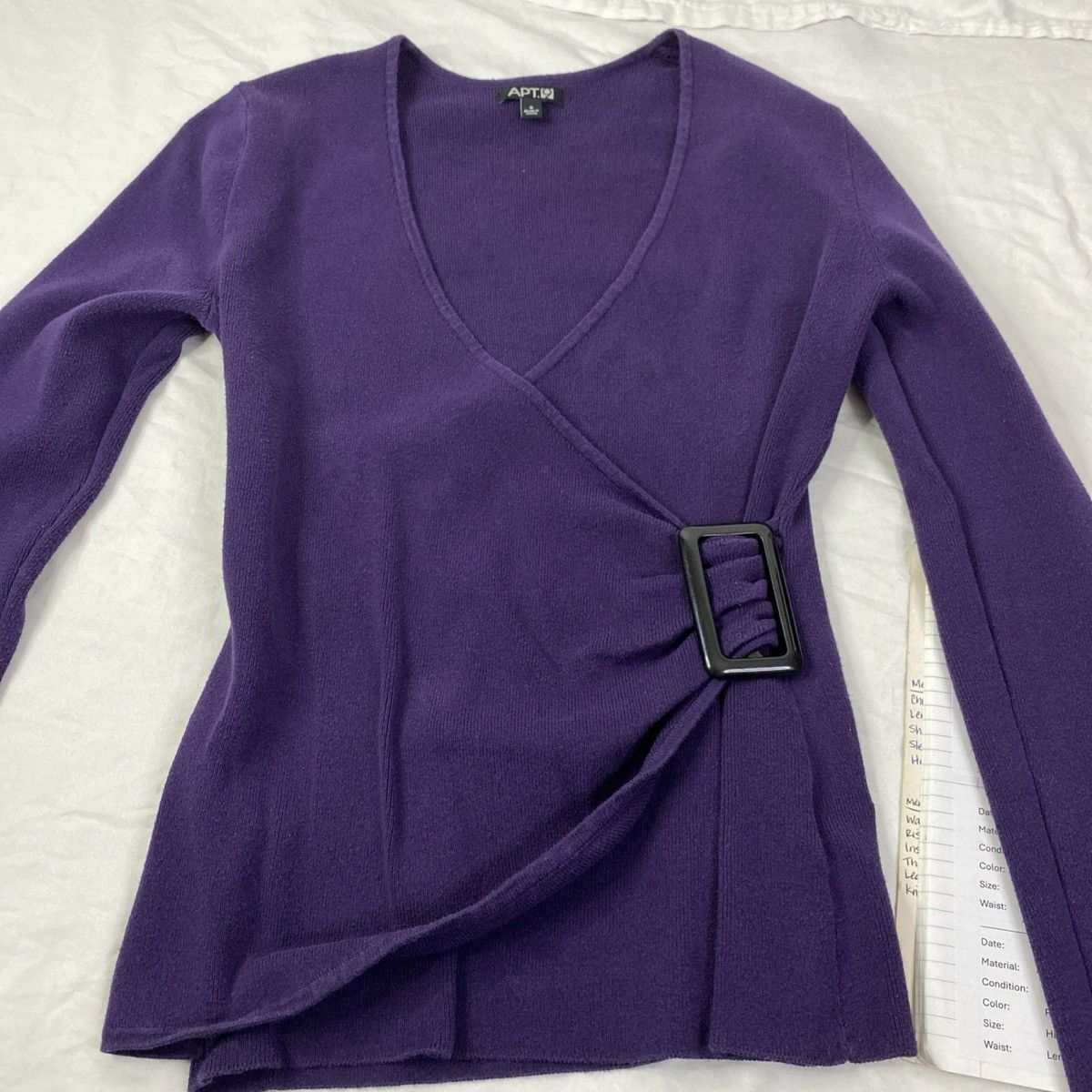 Apt. 9 Apt. 9 Sweater Shirt Womens Small Purple Long Sleeve Knit Size S / US 4 / IT 40 - 3 Thumbnail