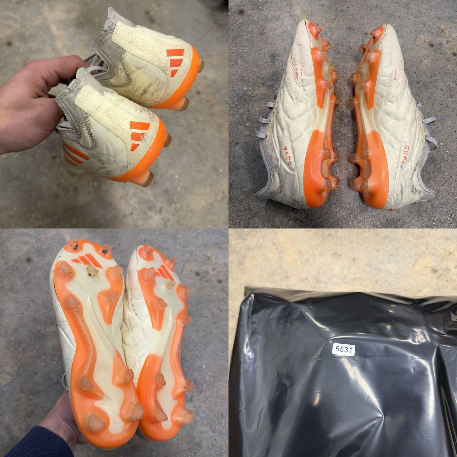 Adidas adidas Copa Pure.1 FG Elite Orange Cream Soccer Cleats Mens US 7 Brand adidas Cleats Football Soccer Firm Ground Boots Mens Shoes White Leather 2022 Size US 7 / EU 40 - 8 Thumbnail